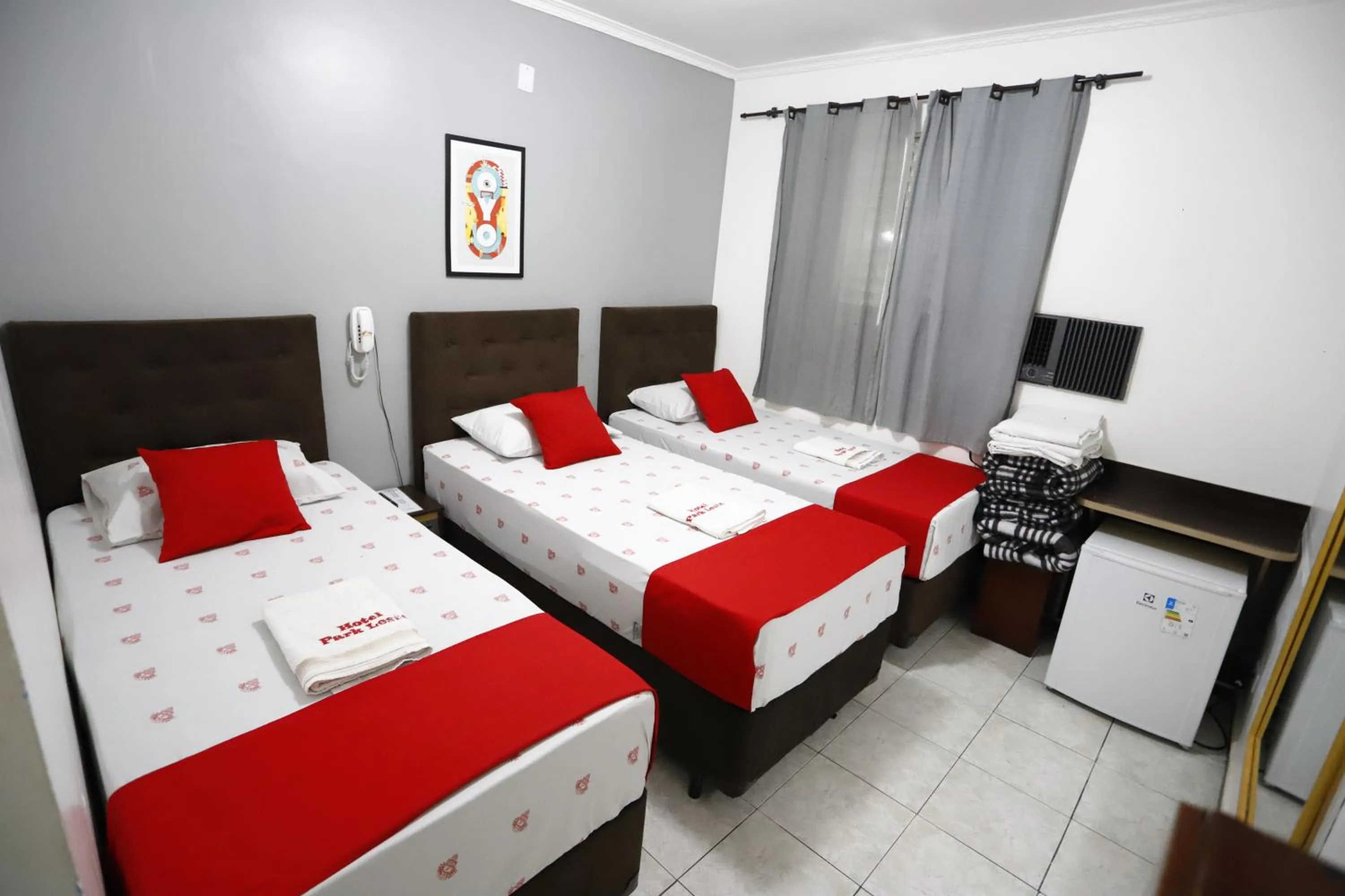 Bed in Hotel Park Leste, São Paulo