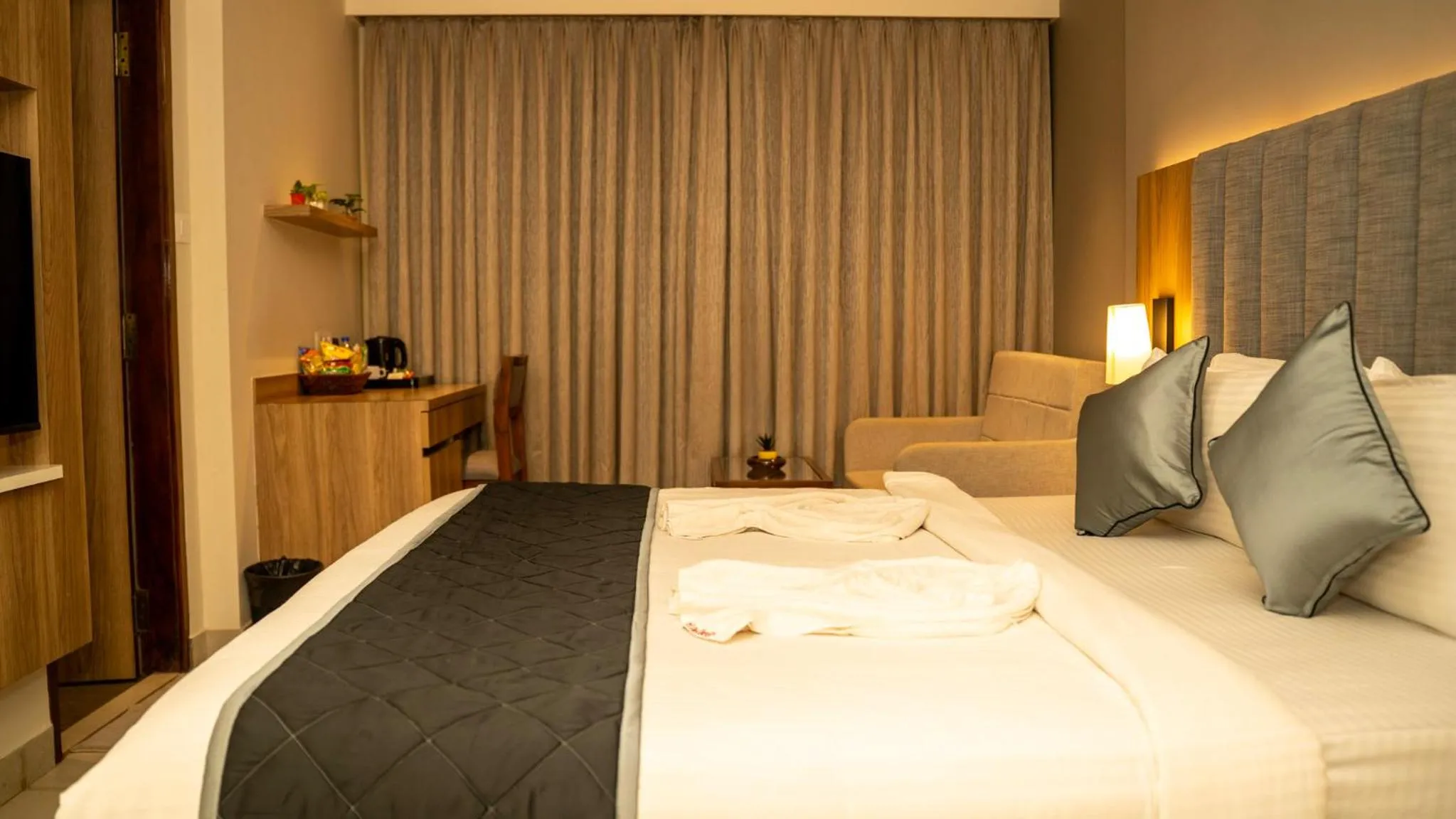 Bed in Hotel Devdeep Porvorim