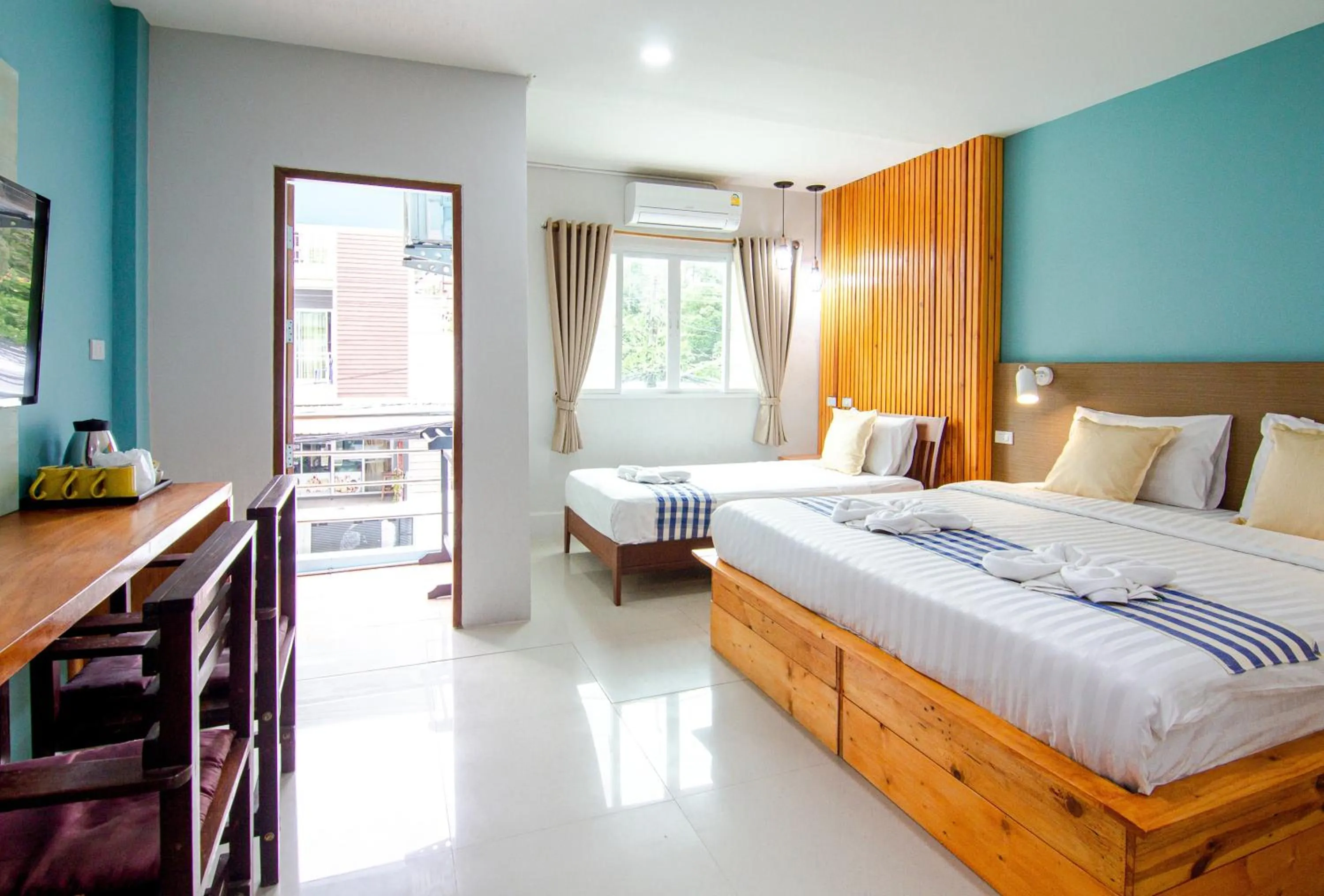 Bed in Kamala Beach Residence