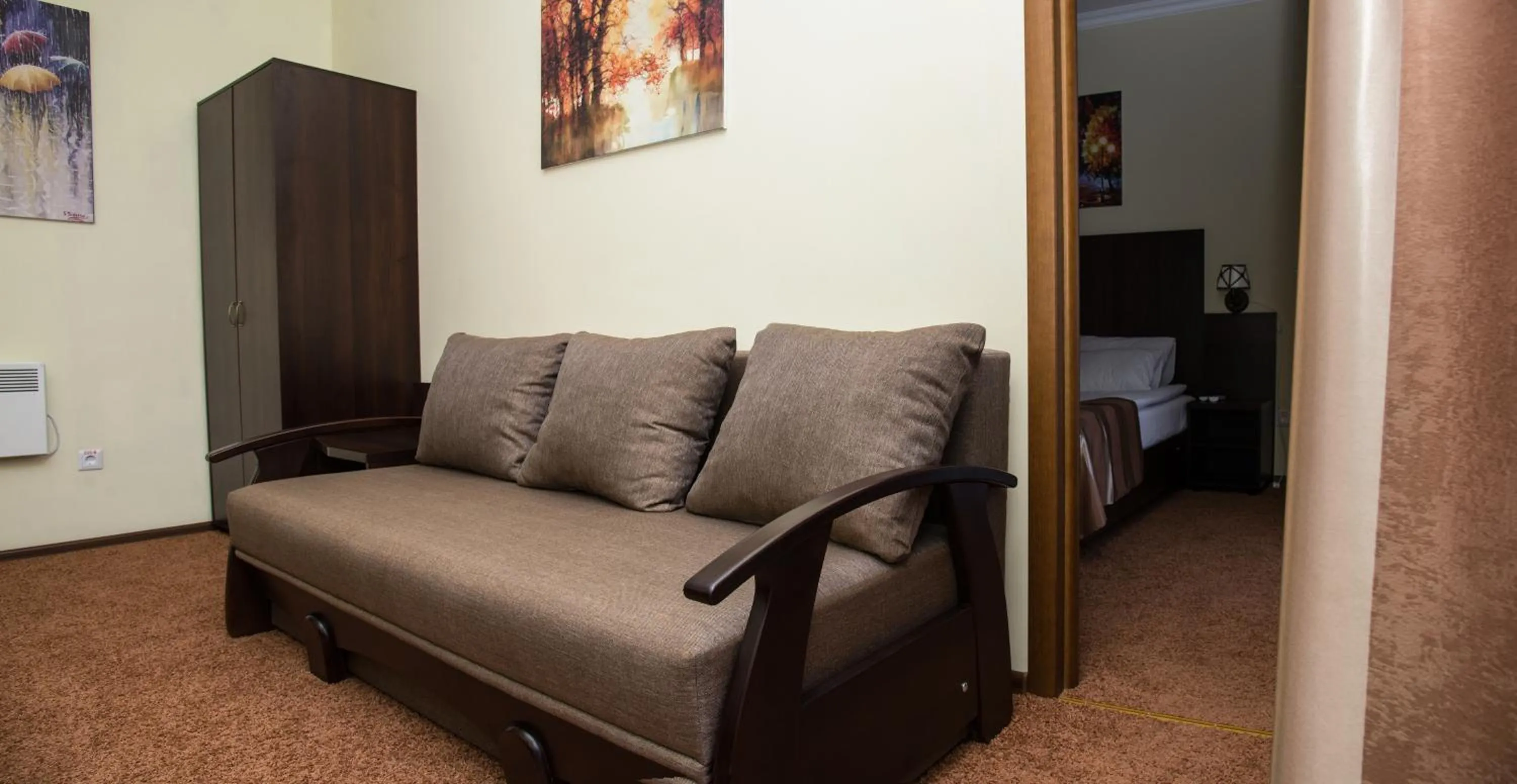 Seating area in 12 Months Mini Hotel