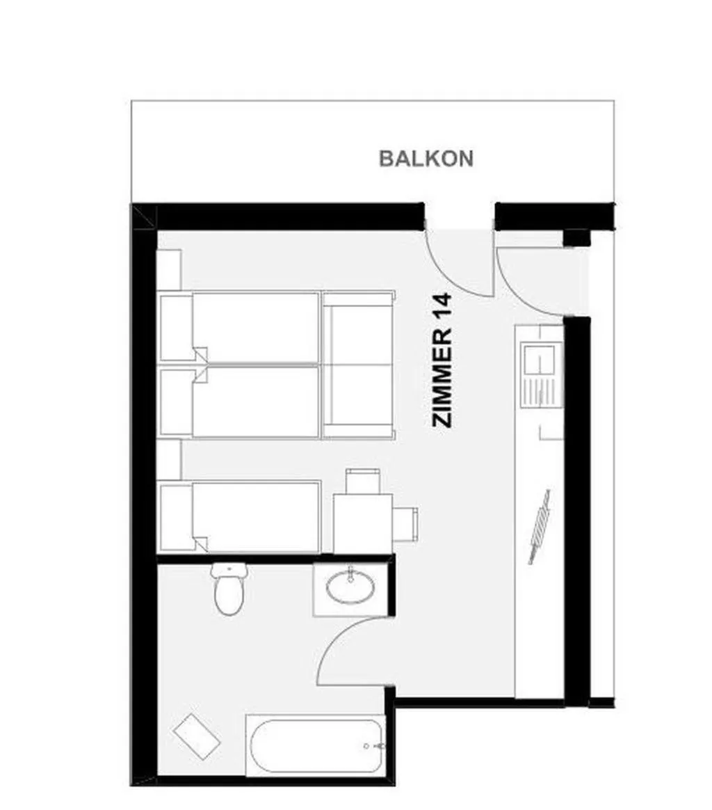 Floor plan in Gasthof Pesbichl