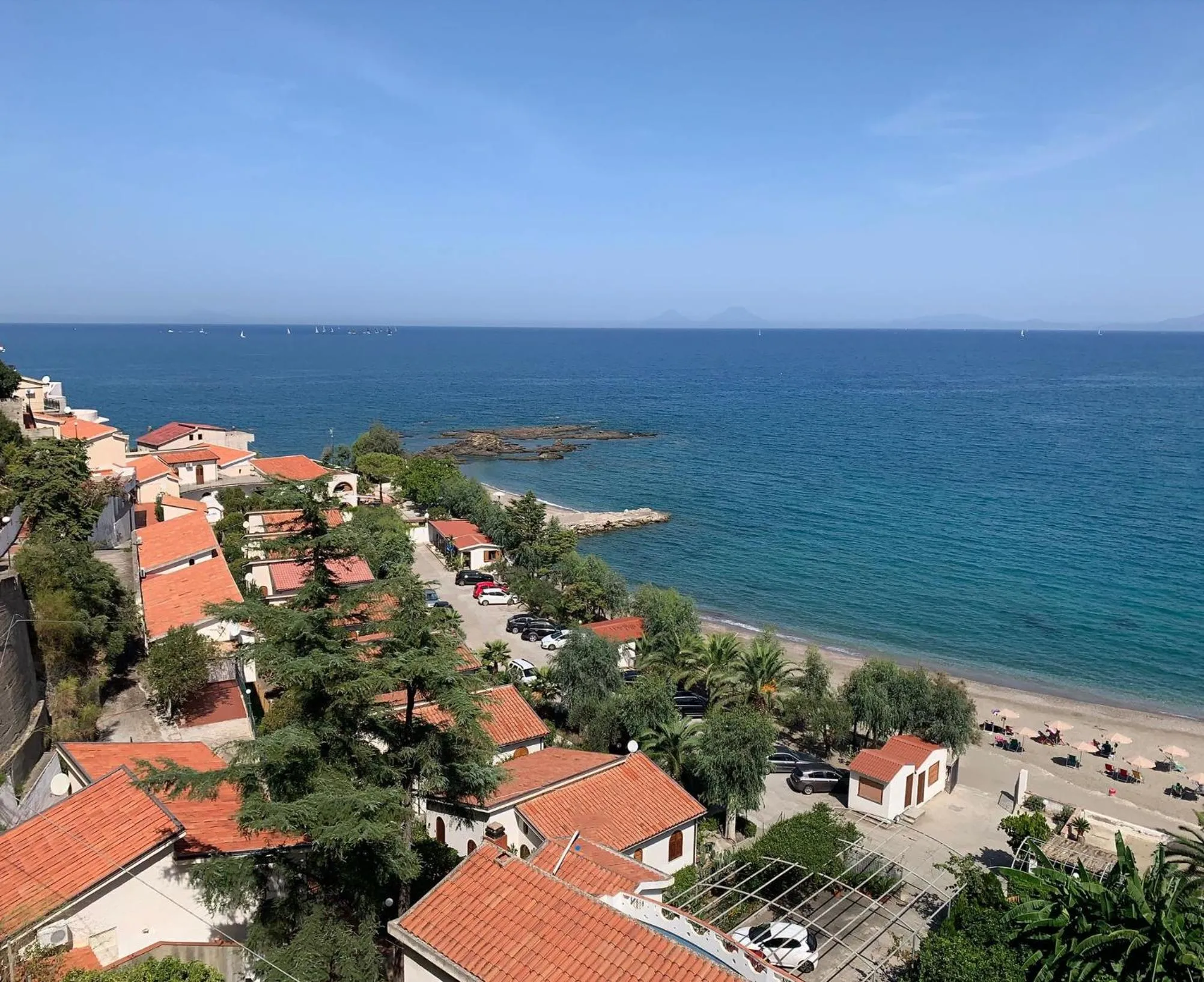 Bird's eye view in Testa di Monaco Natural Beach