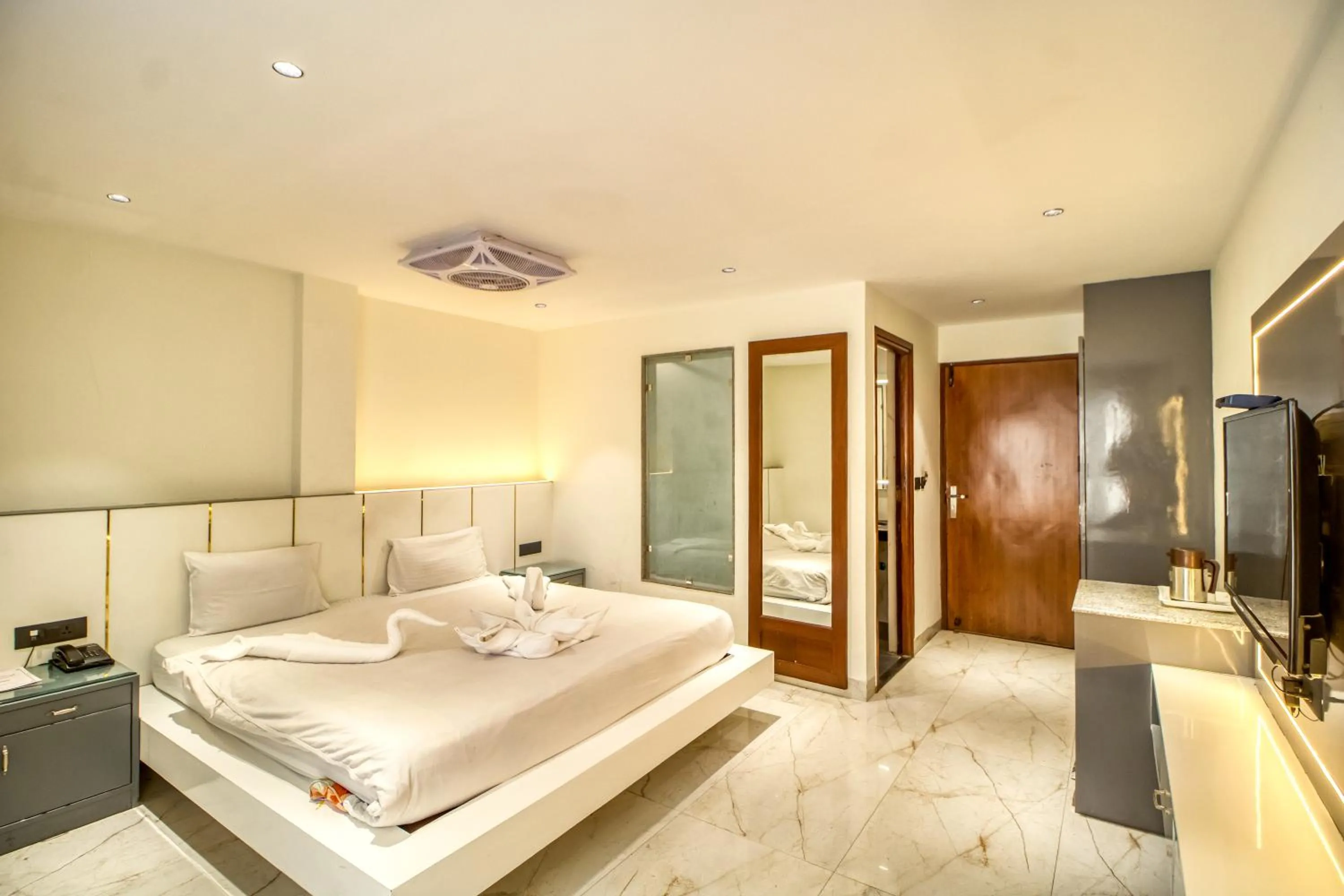 Bed in Deep Hotel