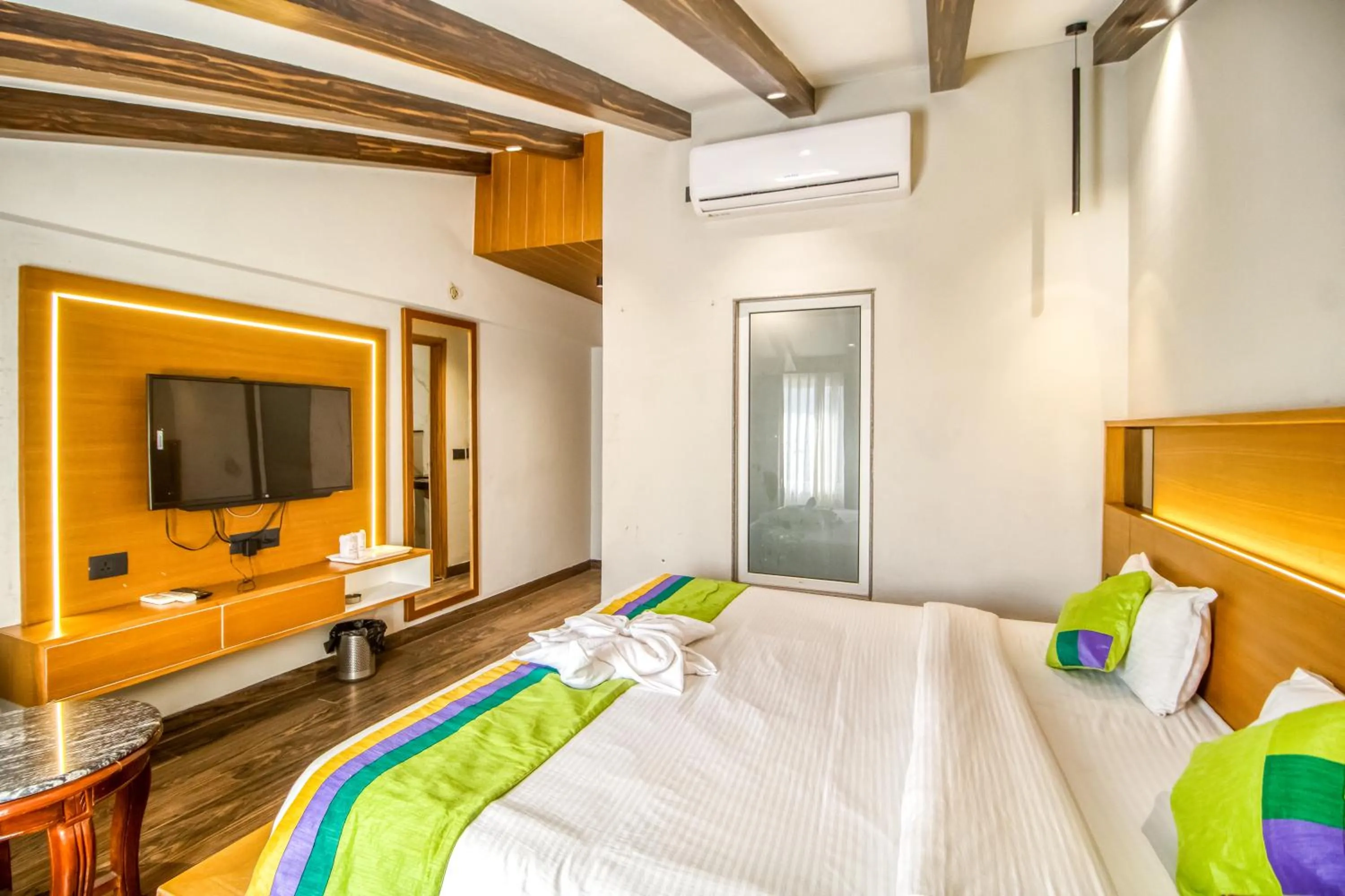 Bed in Deep Hotel