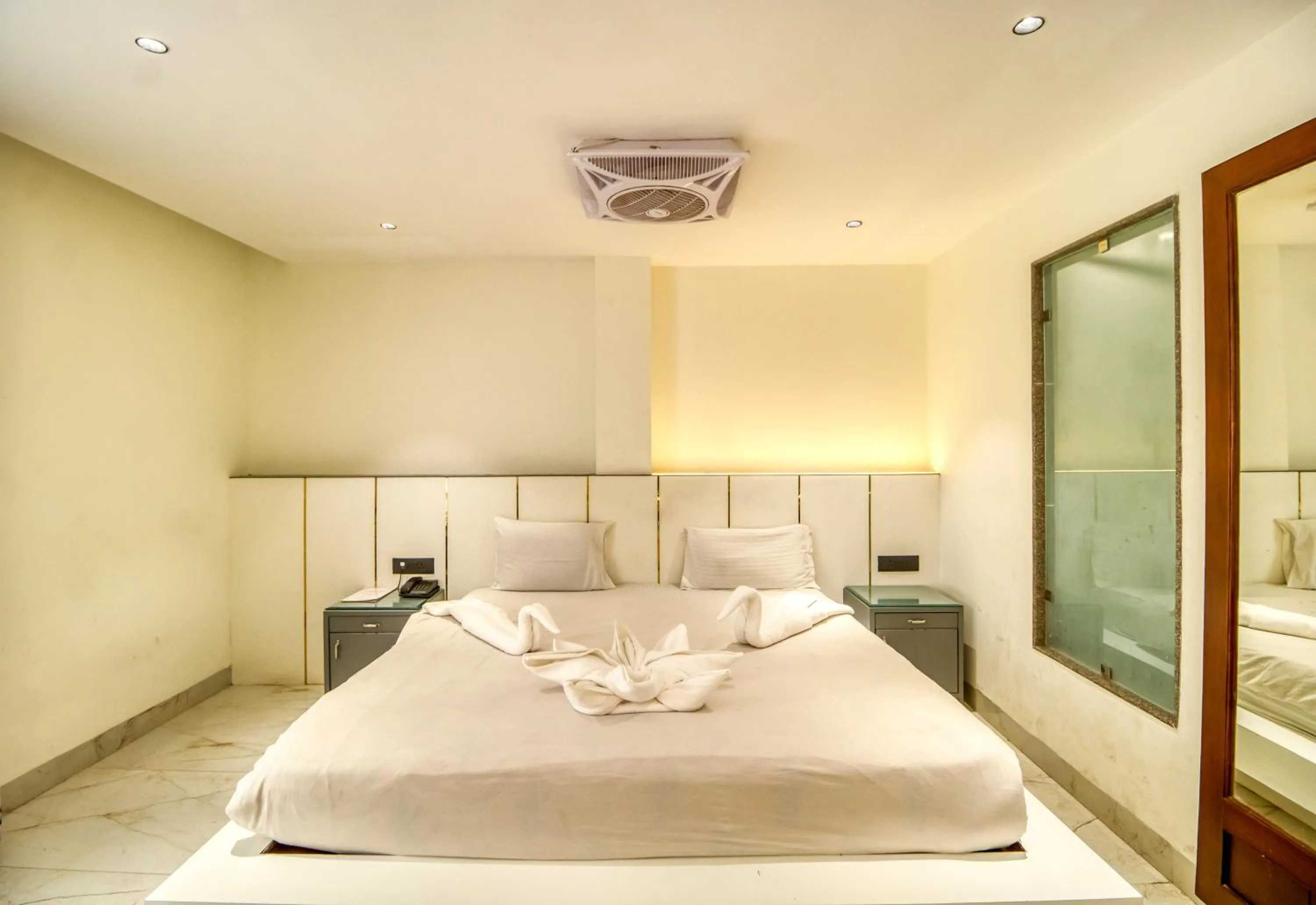 Bed in Deep Hotel