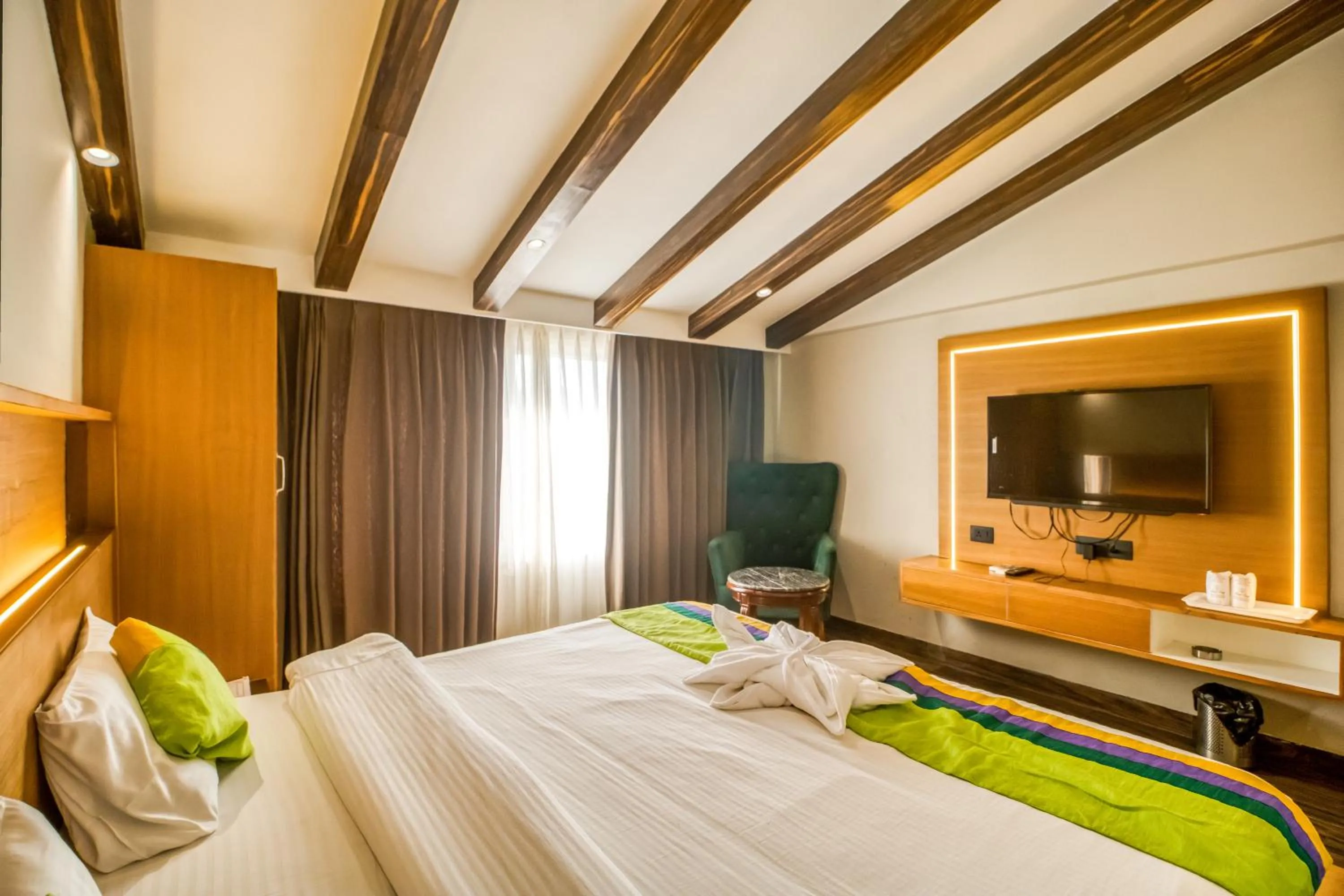 Bed in Deep Hotel