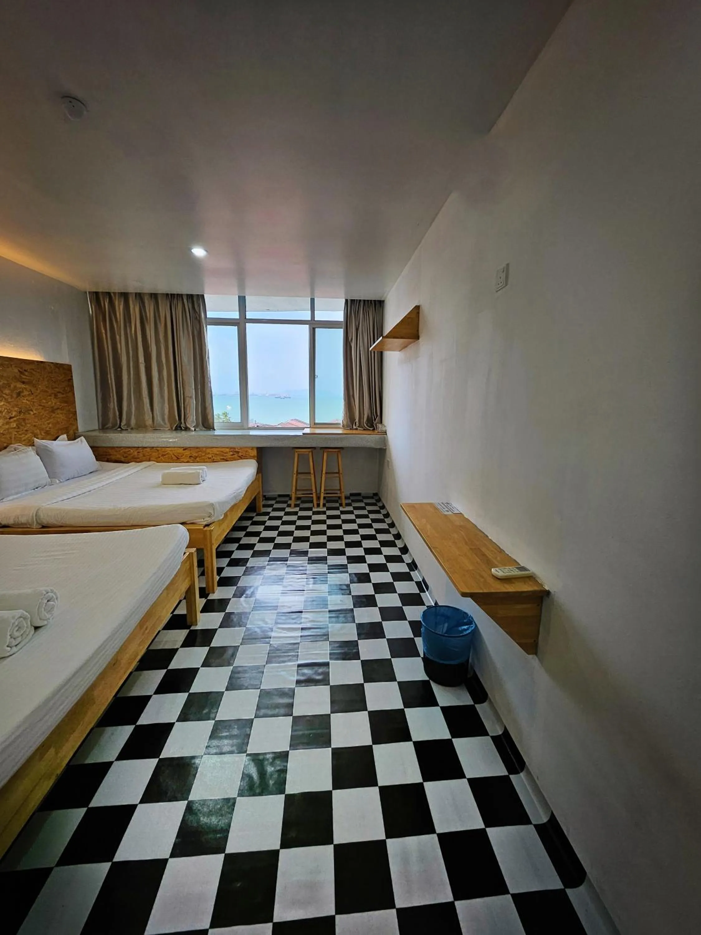 Photo of the whole room, Bed in The 60