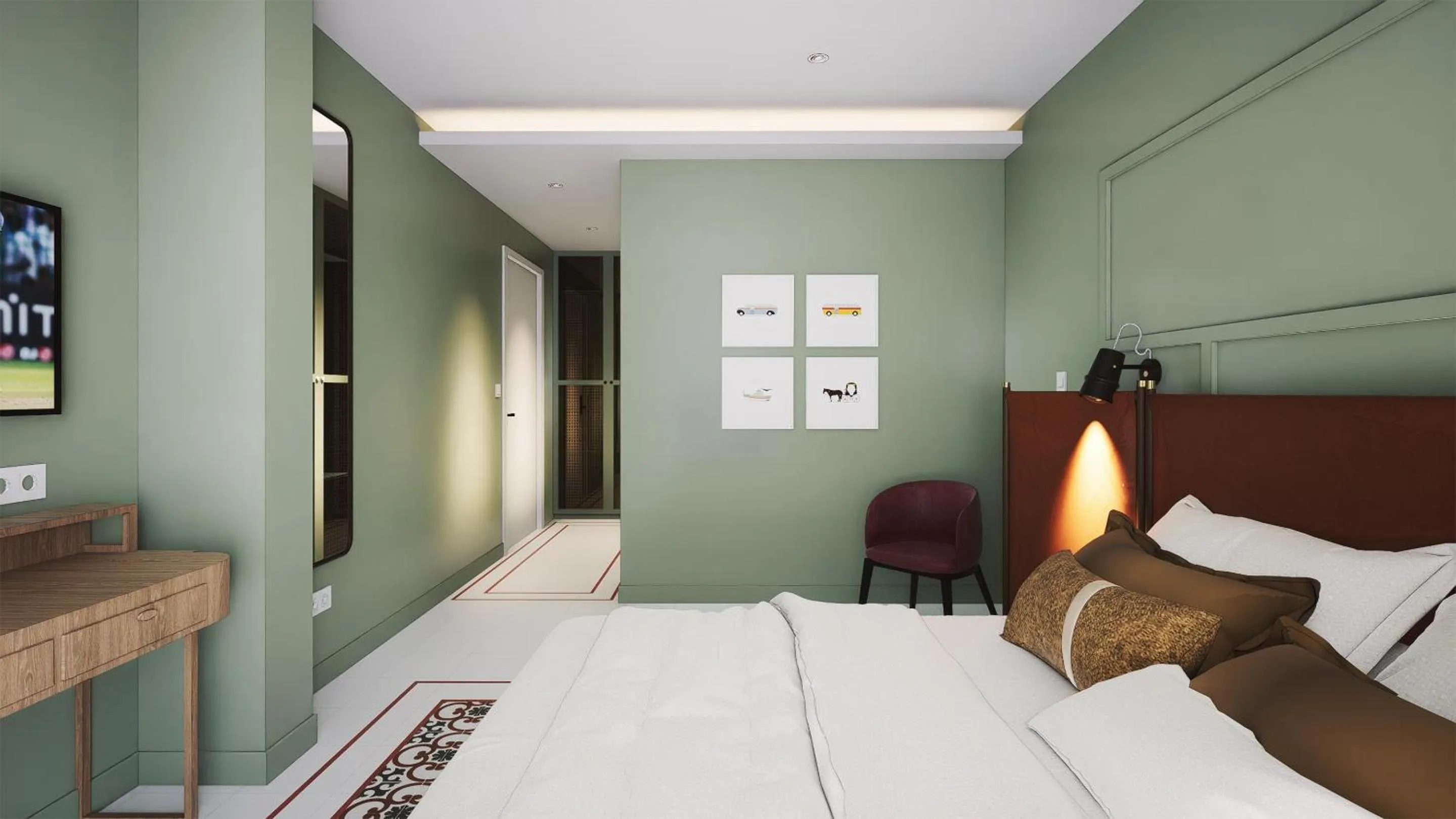 Bed in The Vincent Boutique Hotel, BW Premier Collection