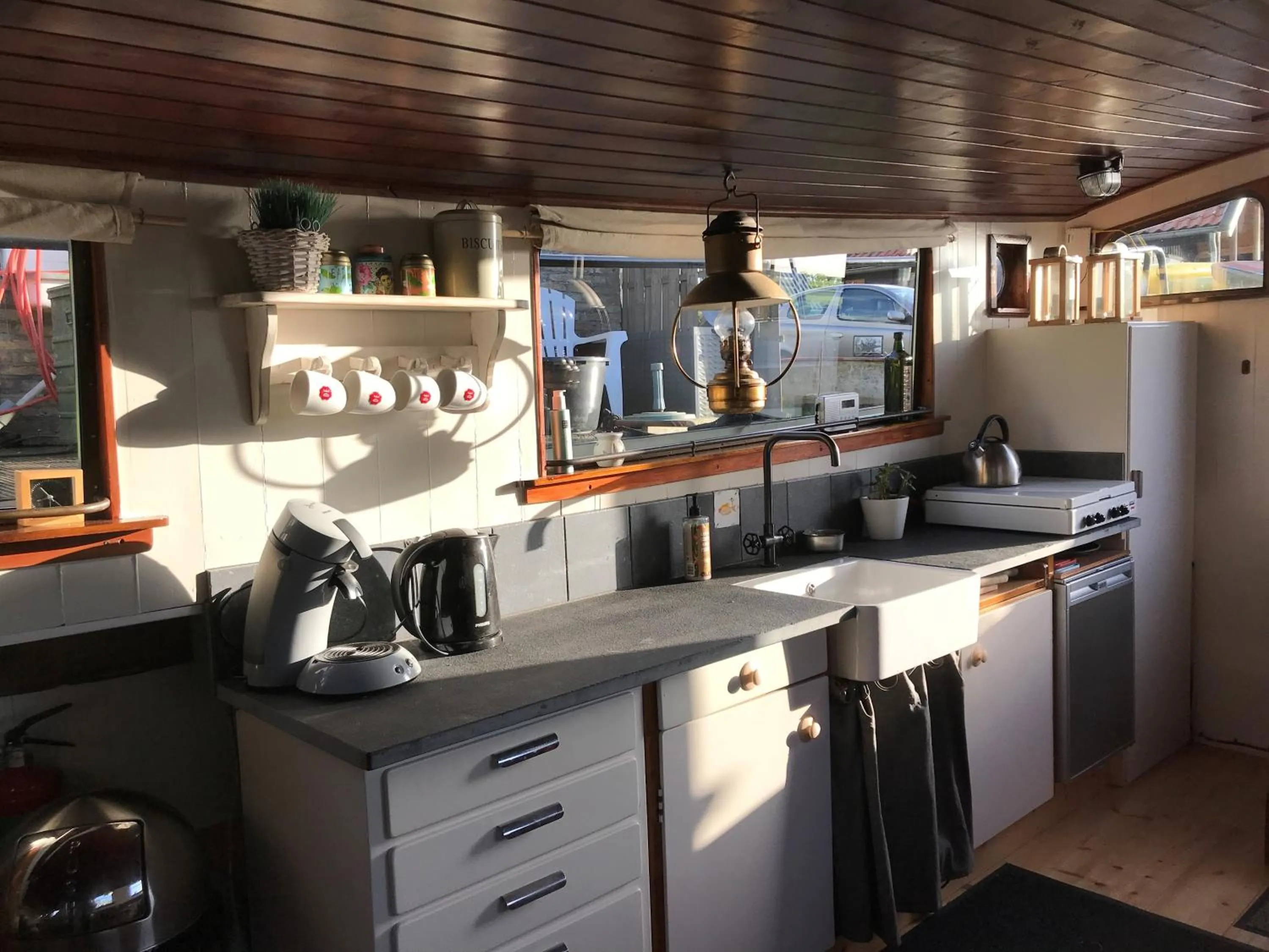 Kitchen or kitchenette in Vakantiehuisjes Marsherne