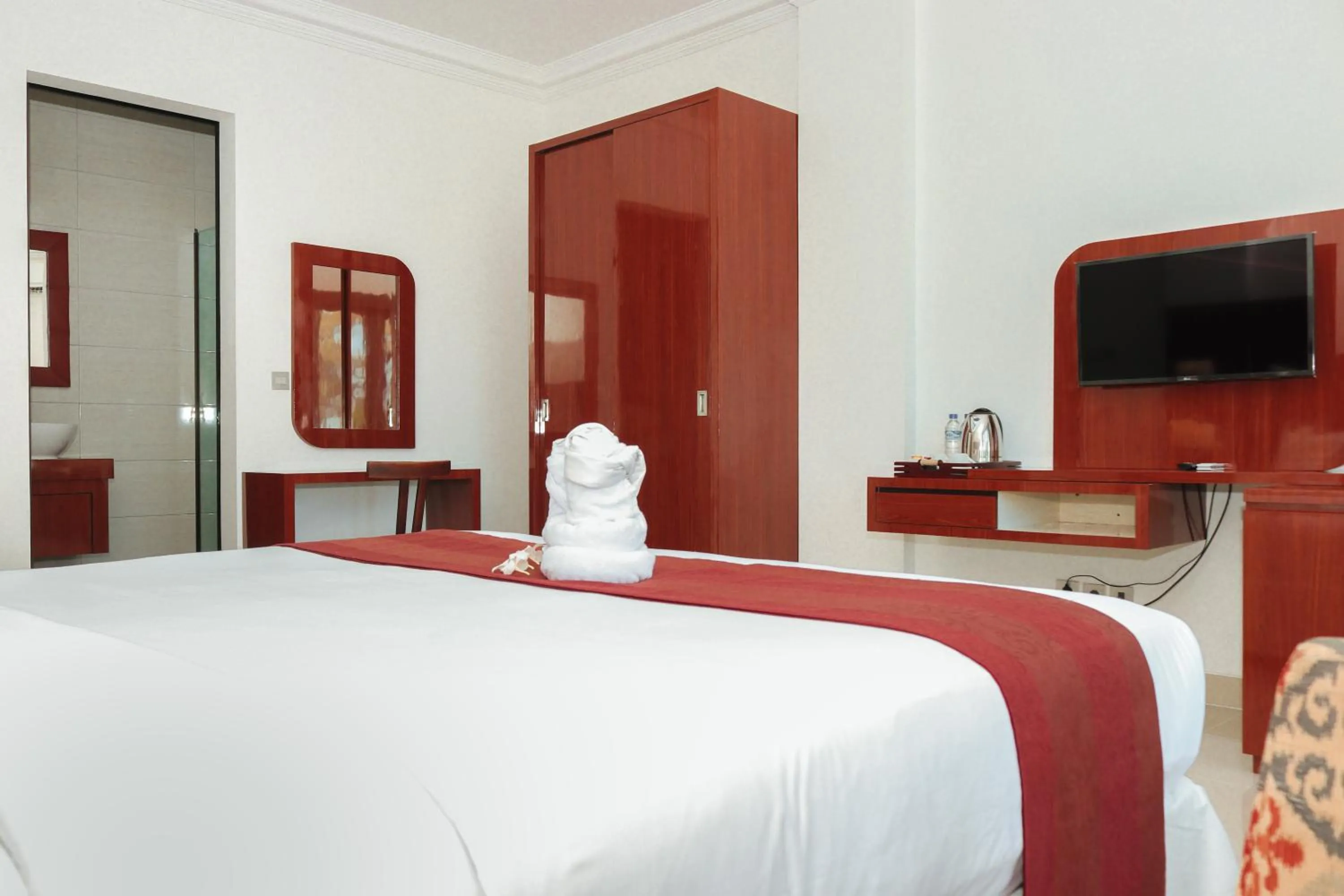wardrobe, Bed in Argya Santi Suite and Villas
