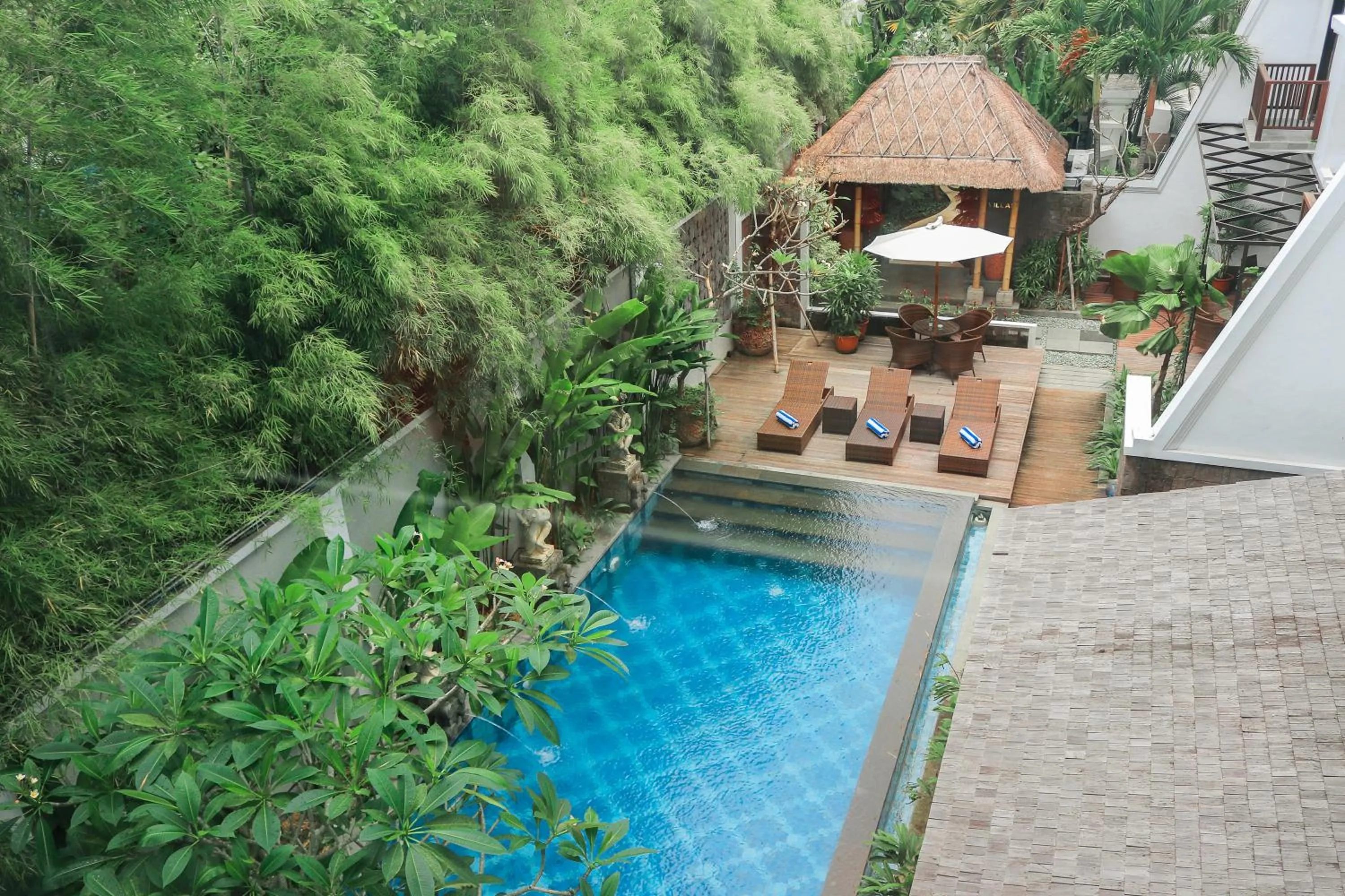 Pool view in Argya Santi Suite and Villas