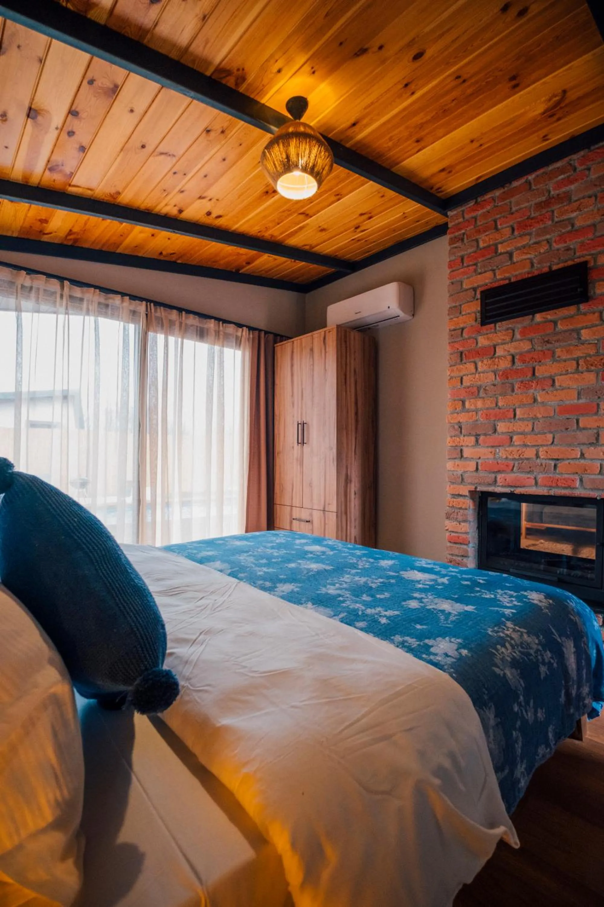 Bed in Vital Göl Sapanca Özel Havuzlu Bungalov & Villa