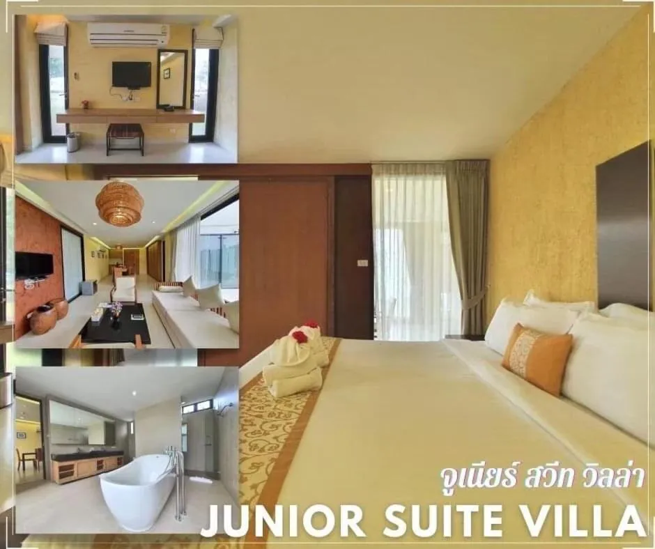 Bed in Serene Phla Resort and Restaurant