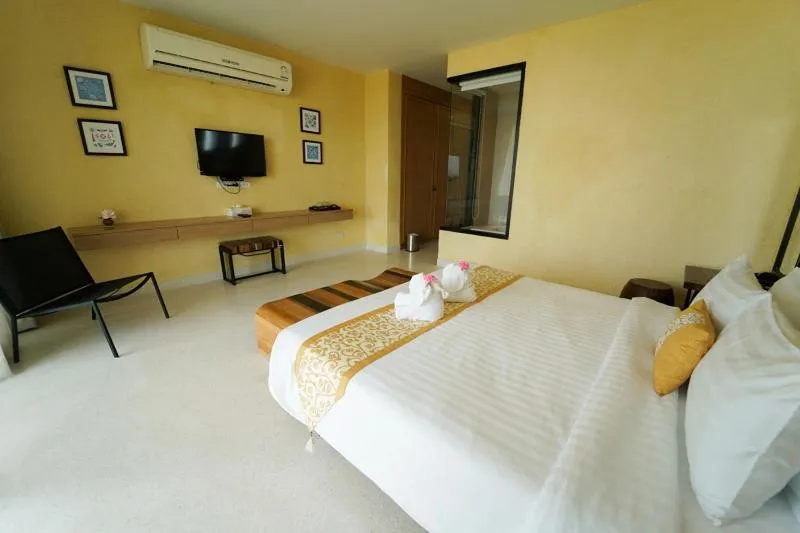 Bed in Serene Phla Resort and Restaurant