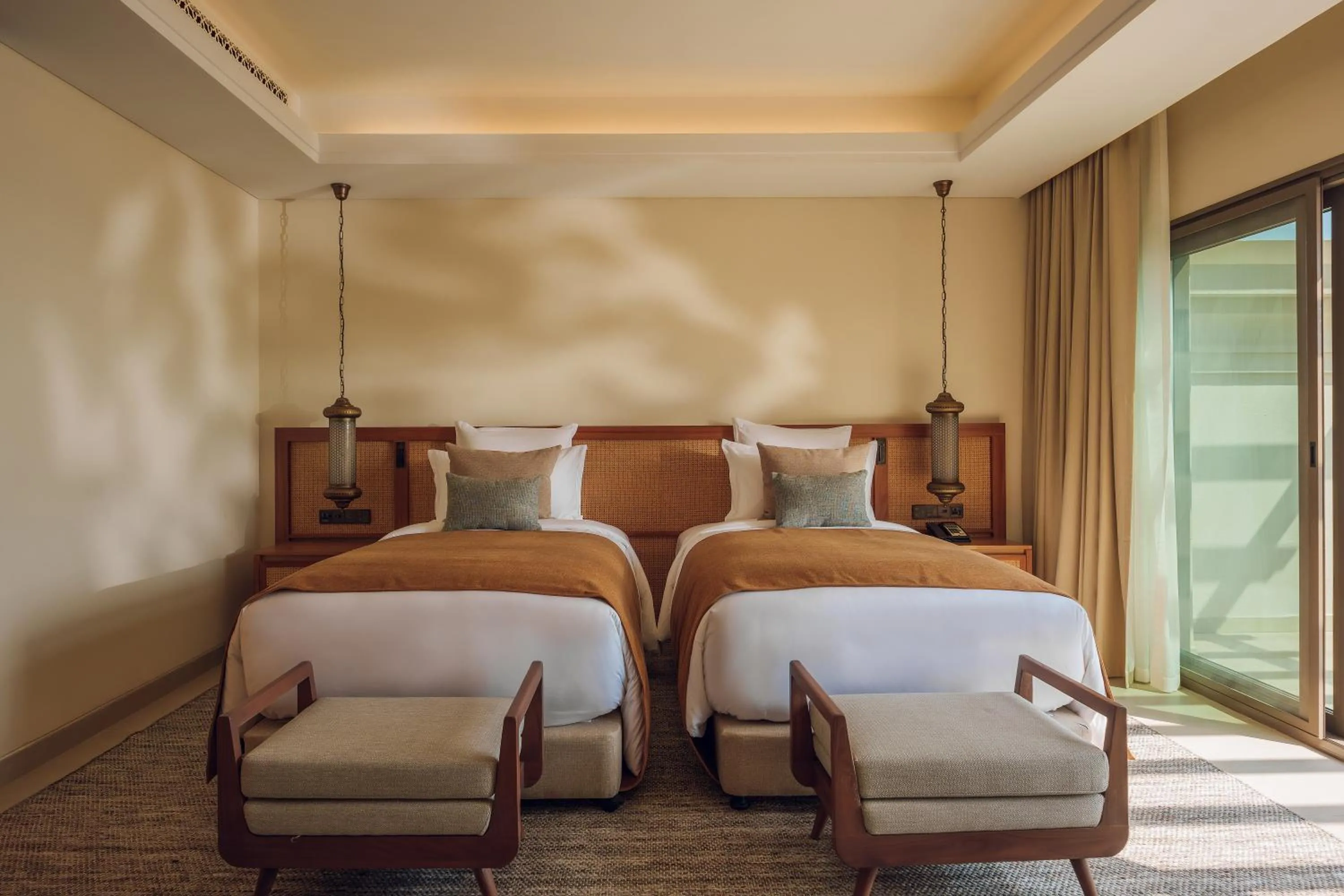 Bed in Naama Beach Villas & Spa