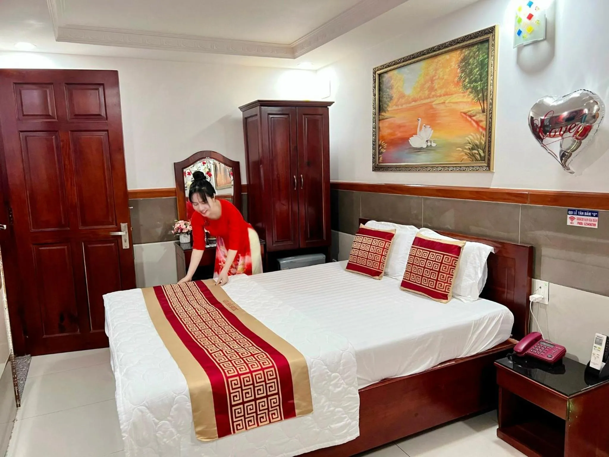 Bed in Gia Hân Hotel