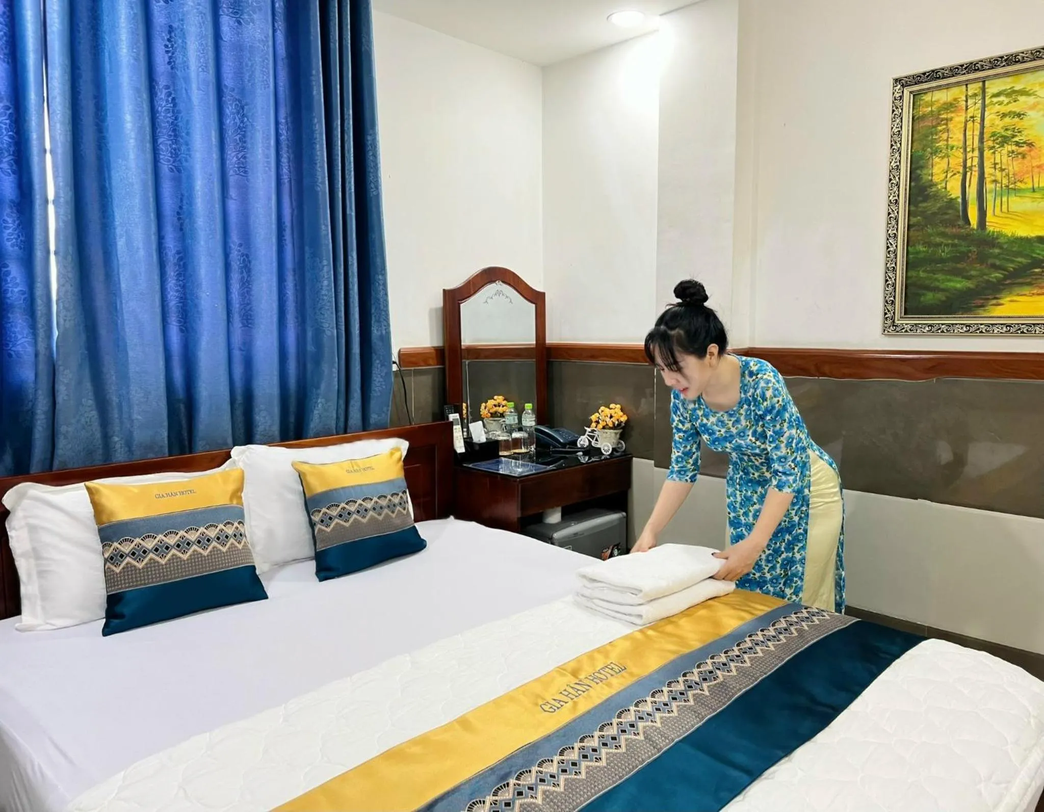 Bed in Gia Hân Hotel
