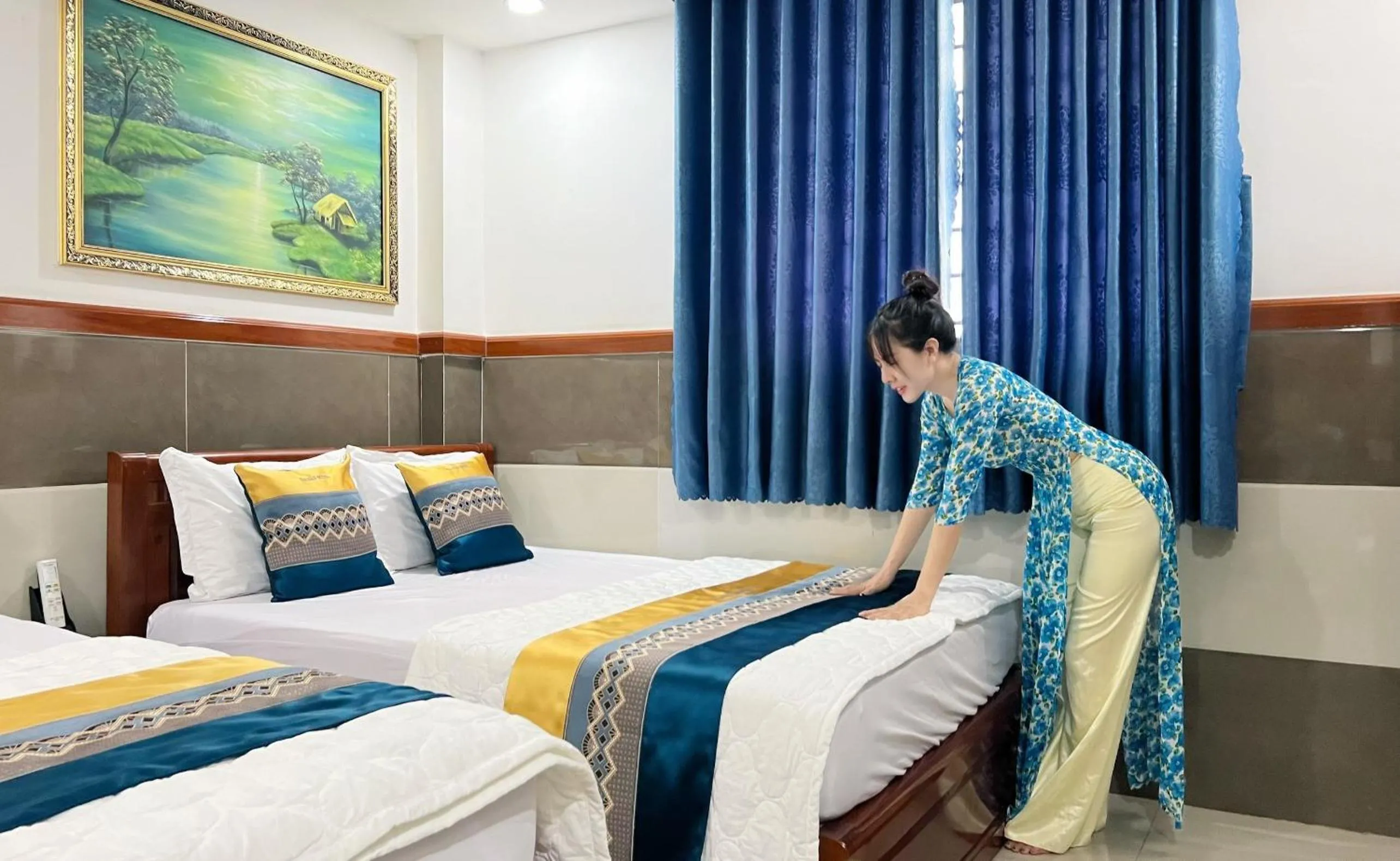 Bed in Gia Hân Hotel