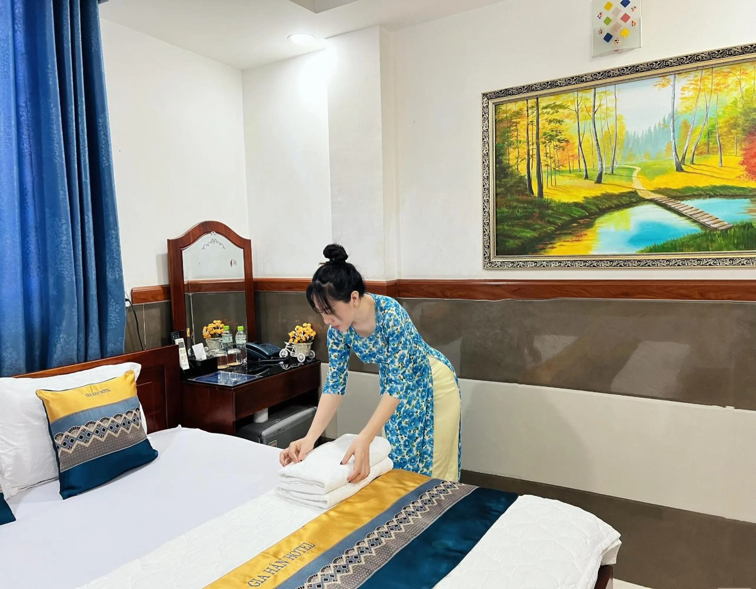Bed in Gia Hân Hotel