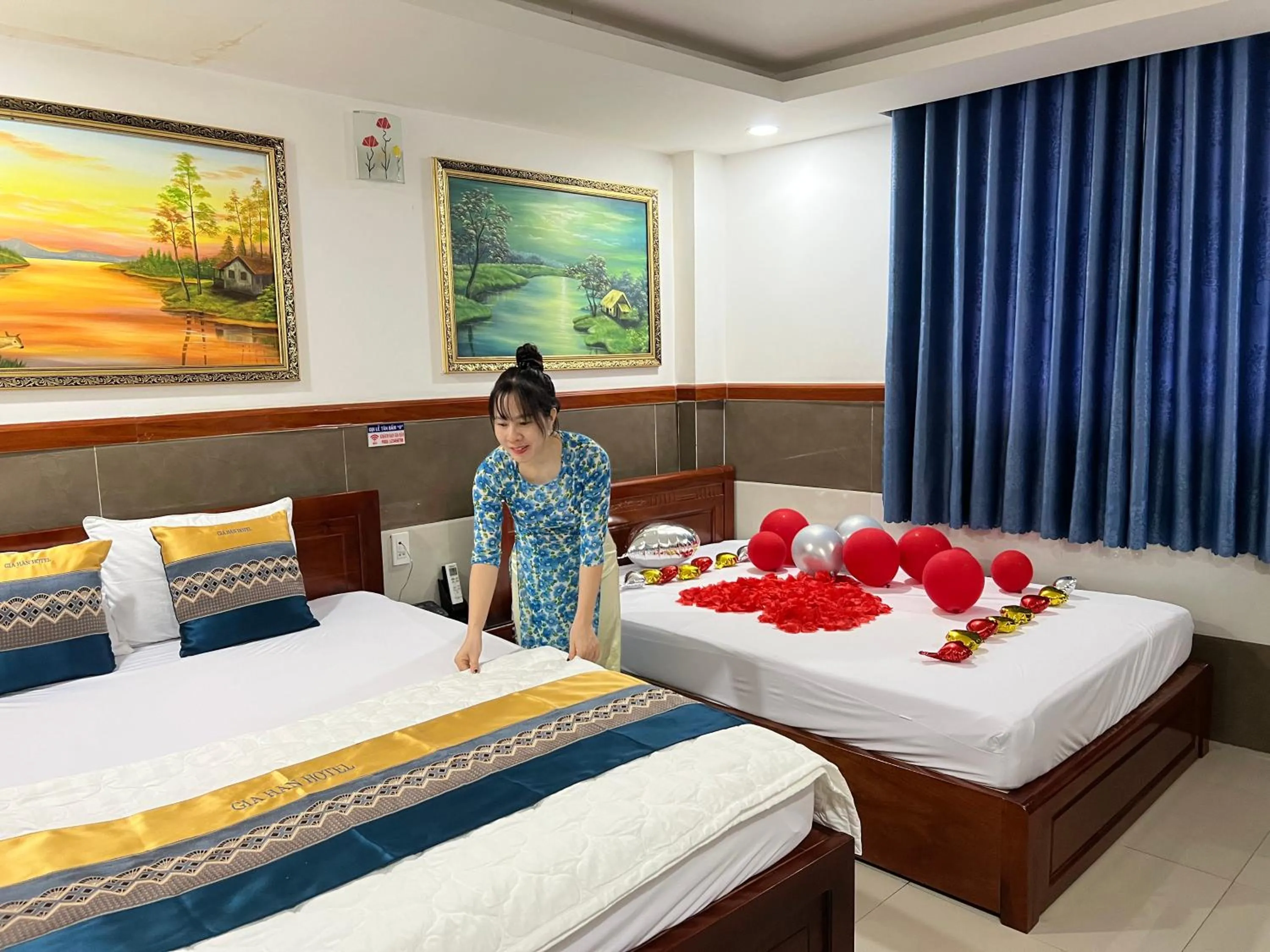 Bed in Gia Hân Hotel