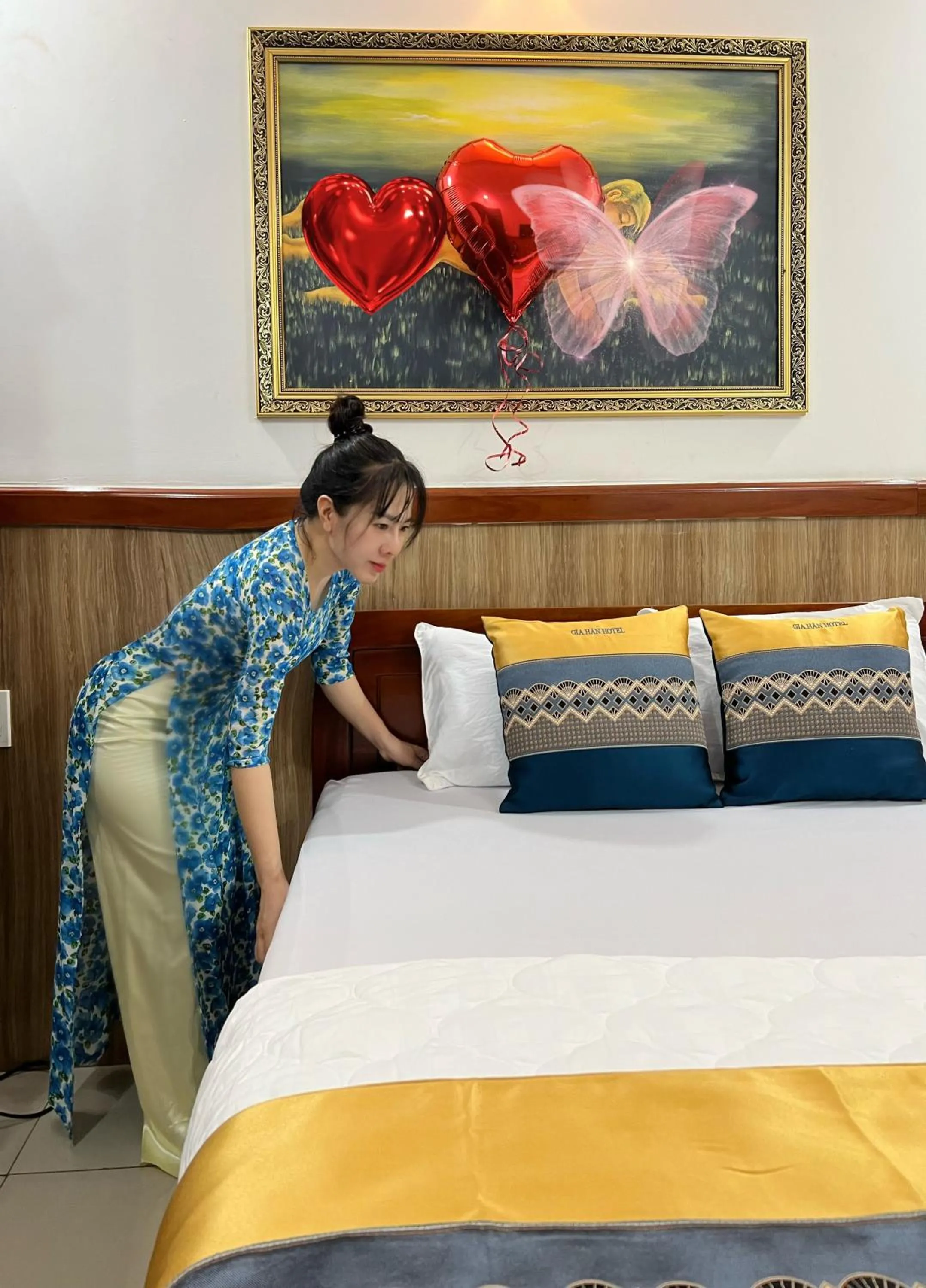 Bed in Gia Hân Hotel