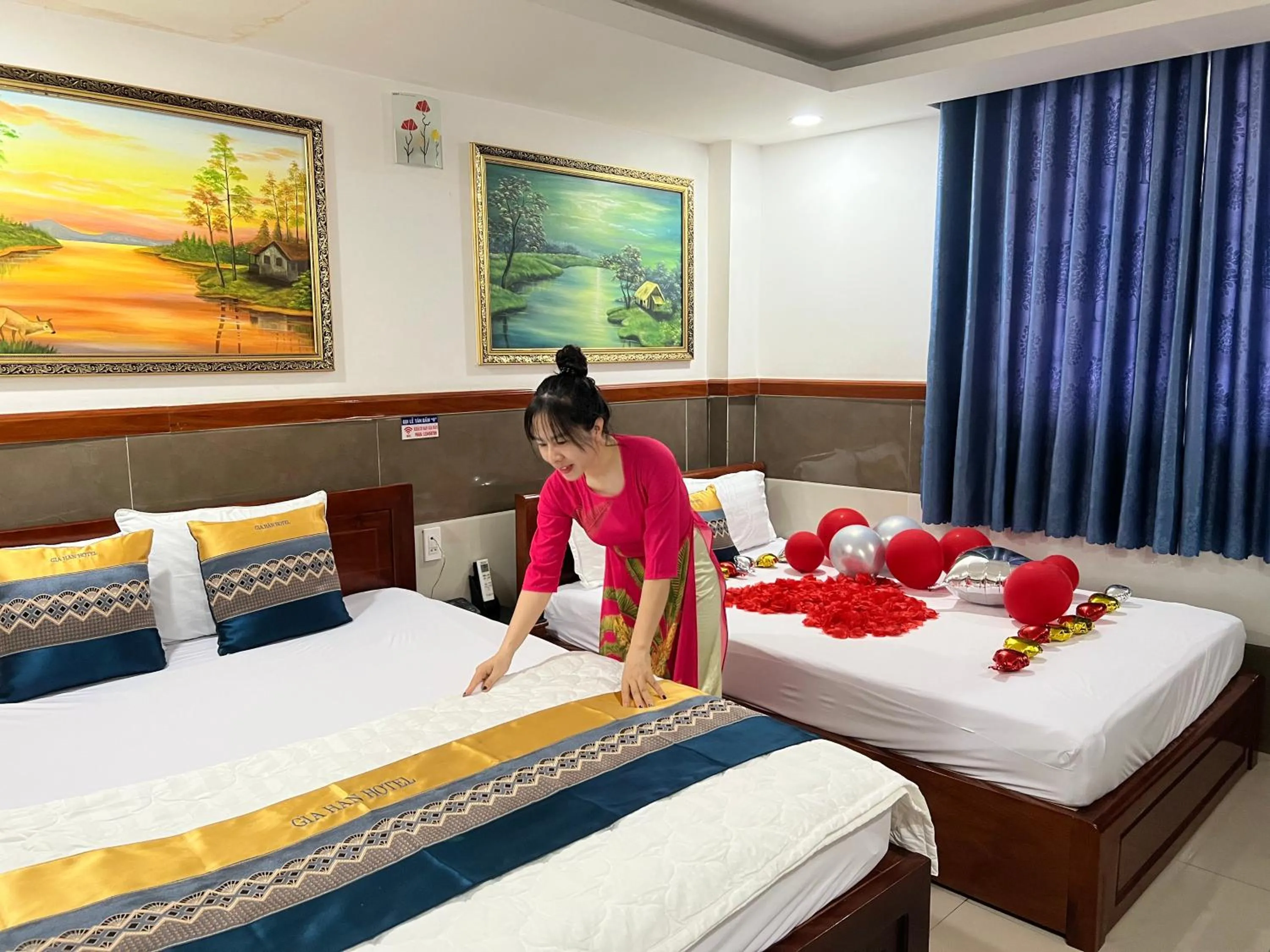 Bed in Gia Hân Hotel