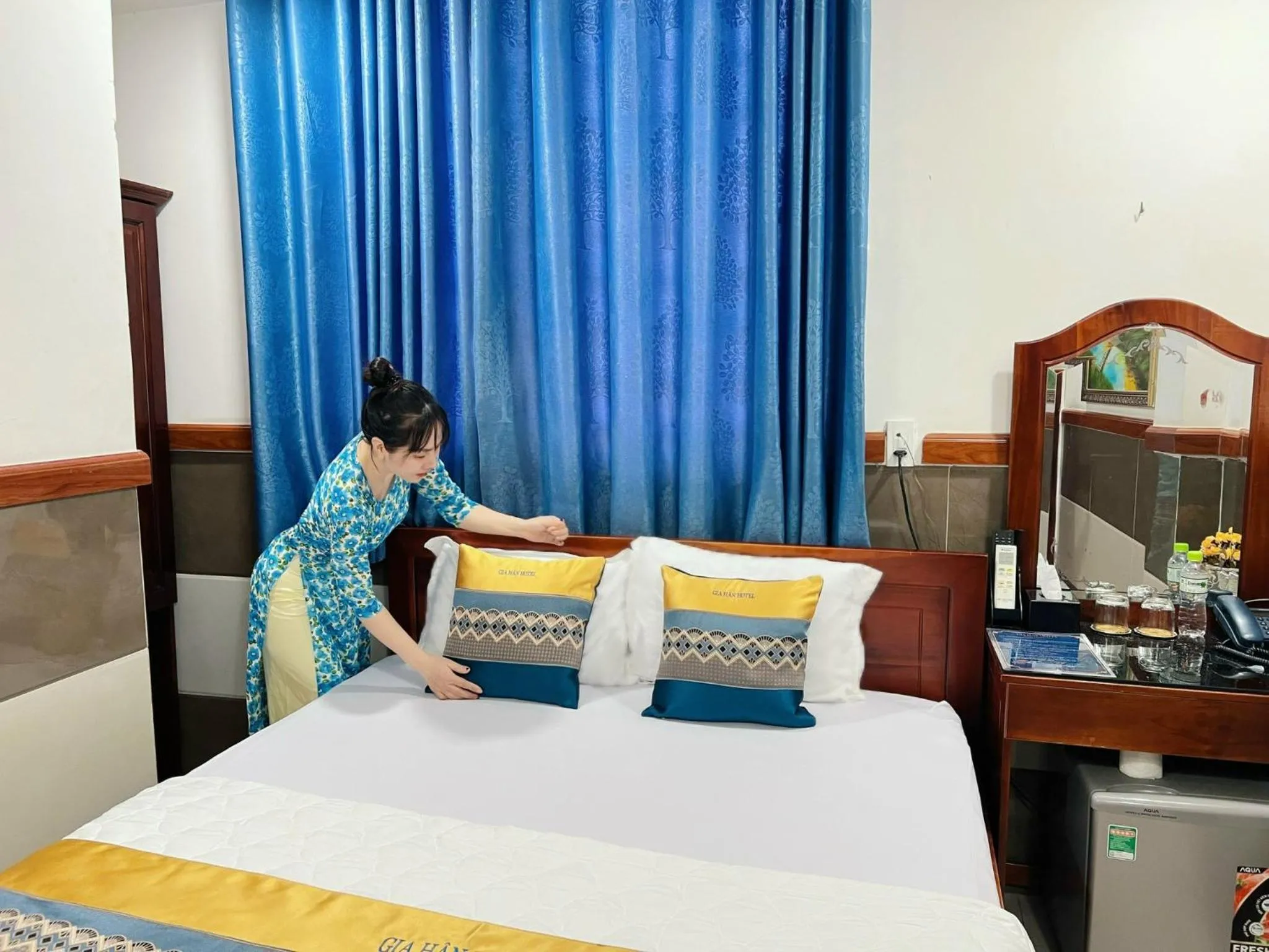 Bed in Gia Hân Hotel
