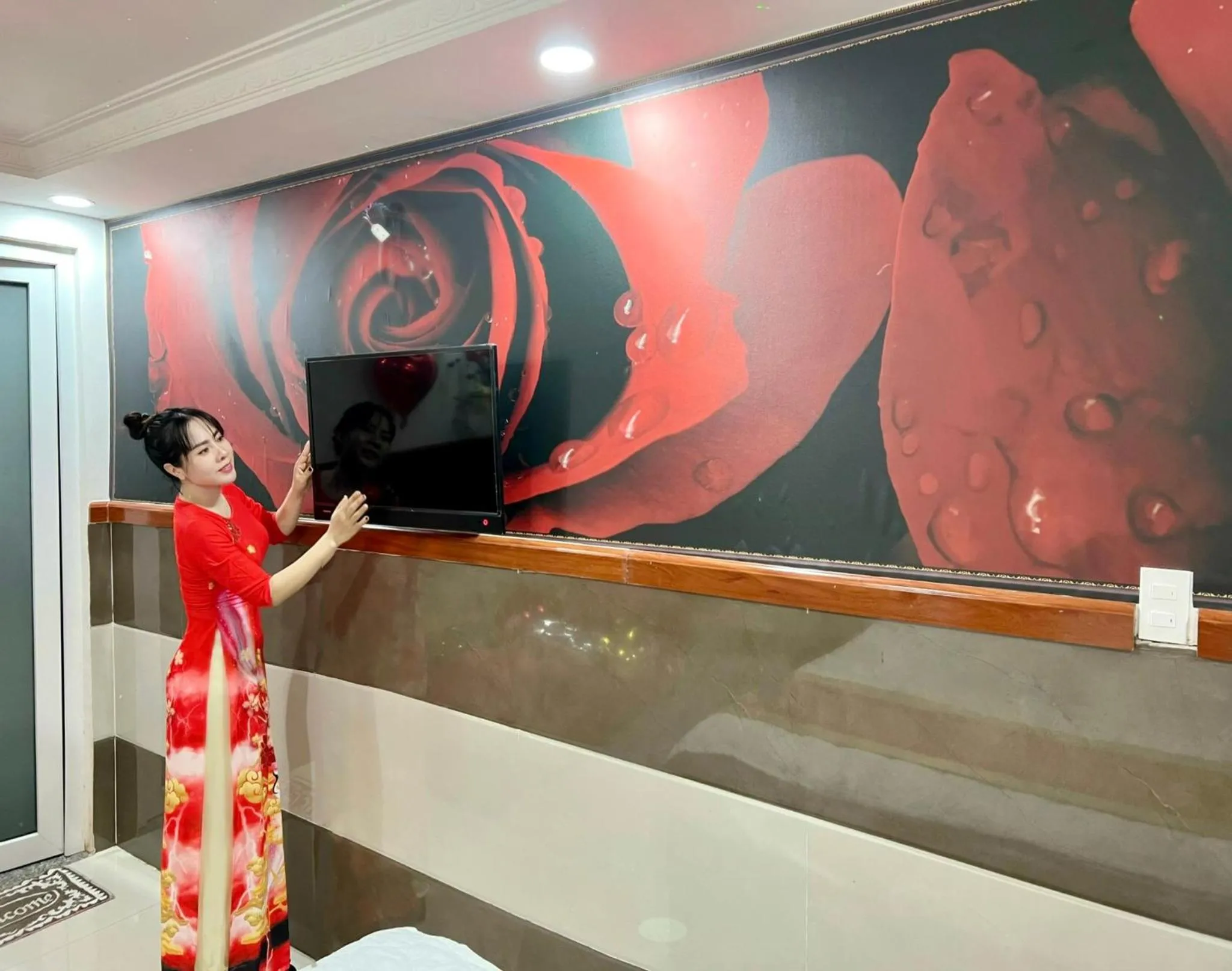 Decorative detail in Gia Hân Hotel