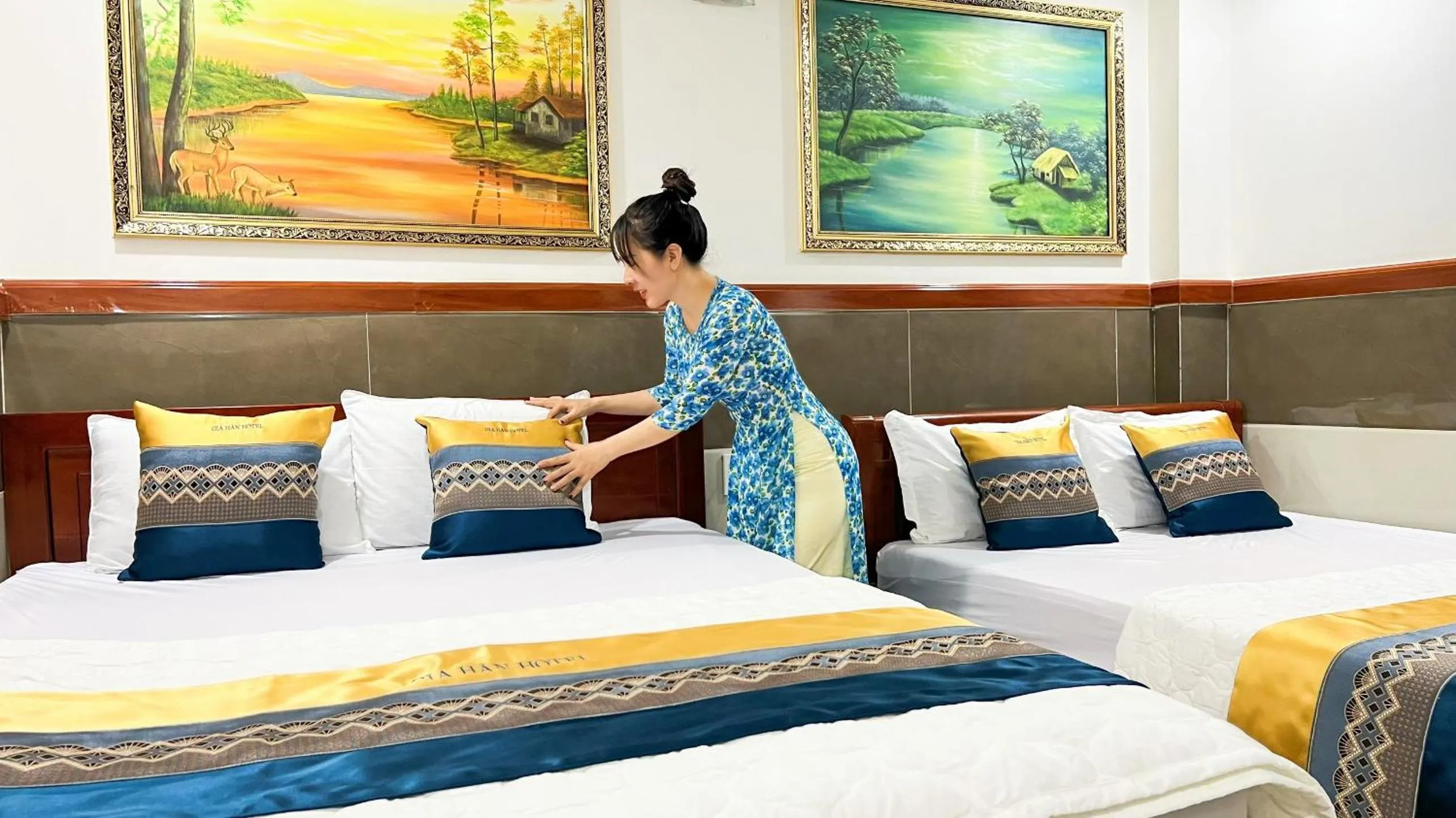Bed in Gia Hân Hotel