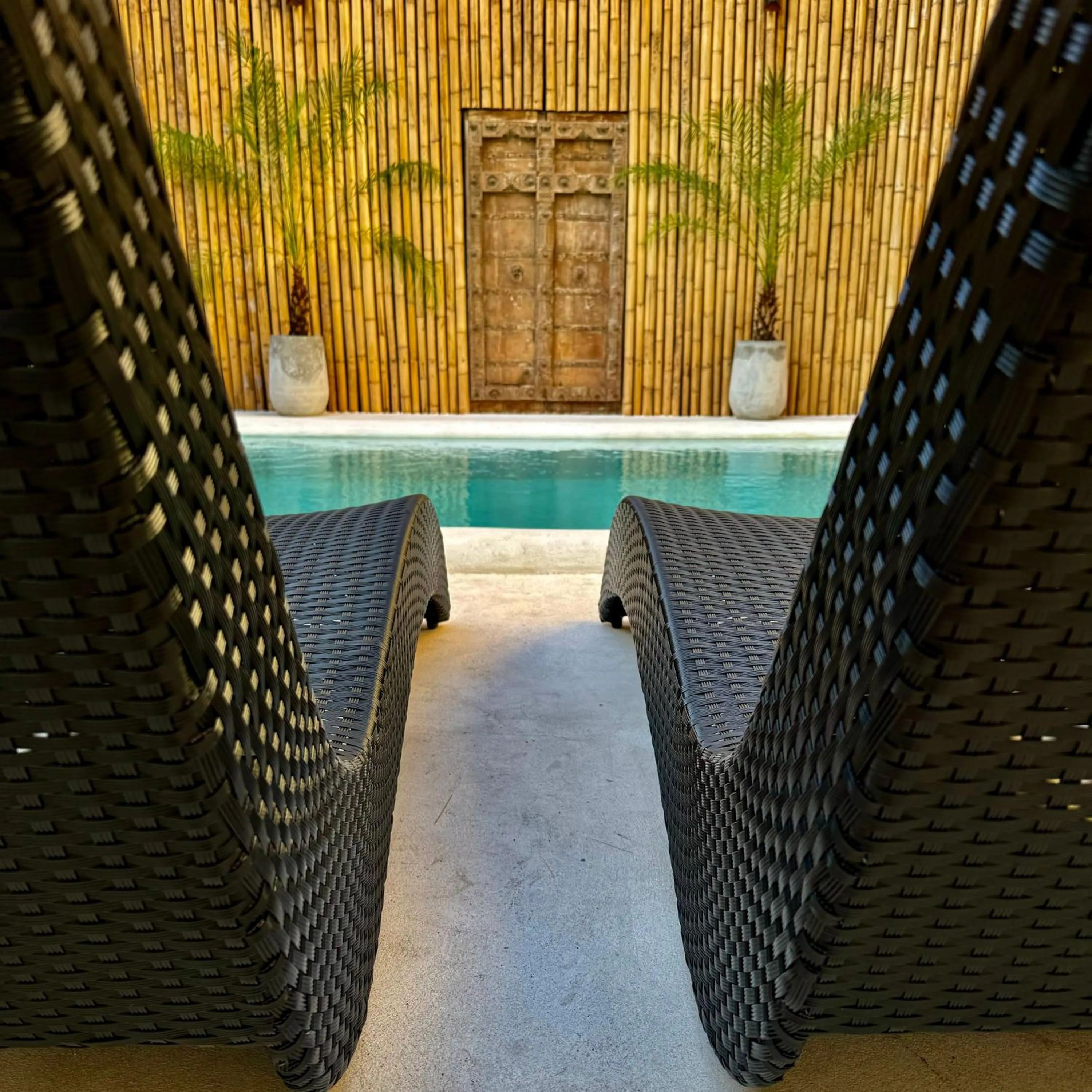 Pool view in L’Oasis Nanai