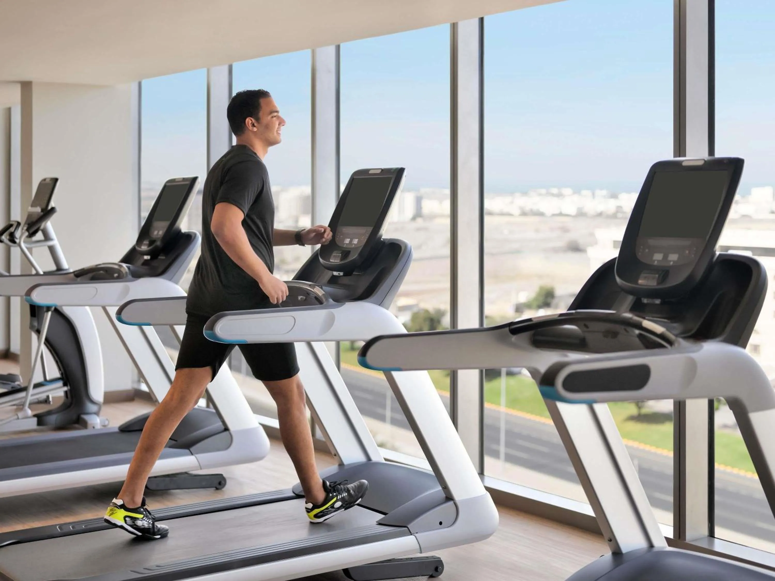 Fitness centre/facilities in Mövenpick Hotel & Apartments Ghala Muscat