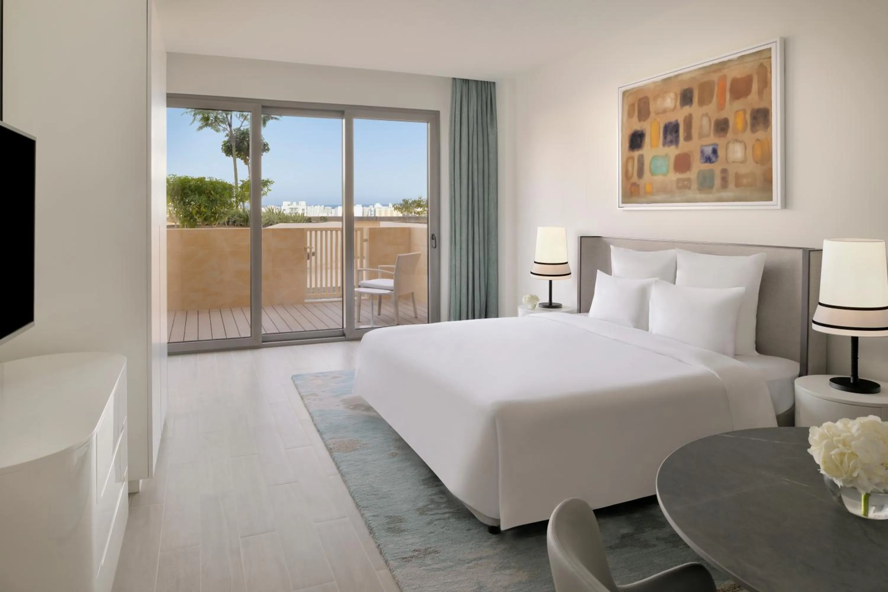 Bedroom, Bed in Mövenpick Hotel & Apartments Ghala Muscat