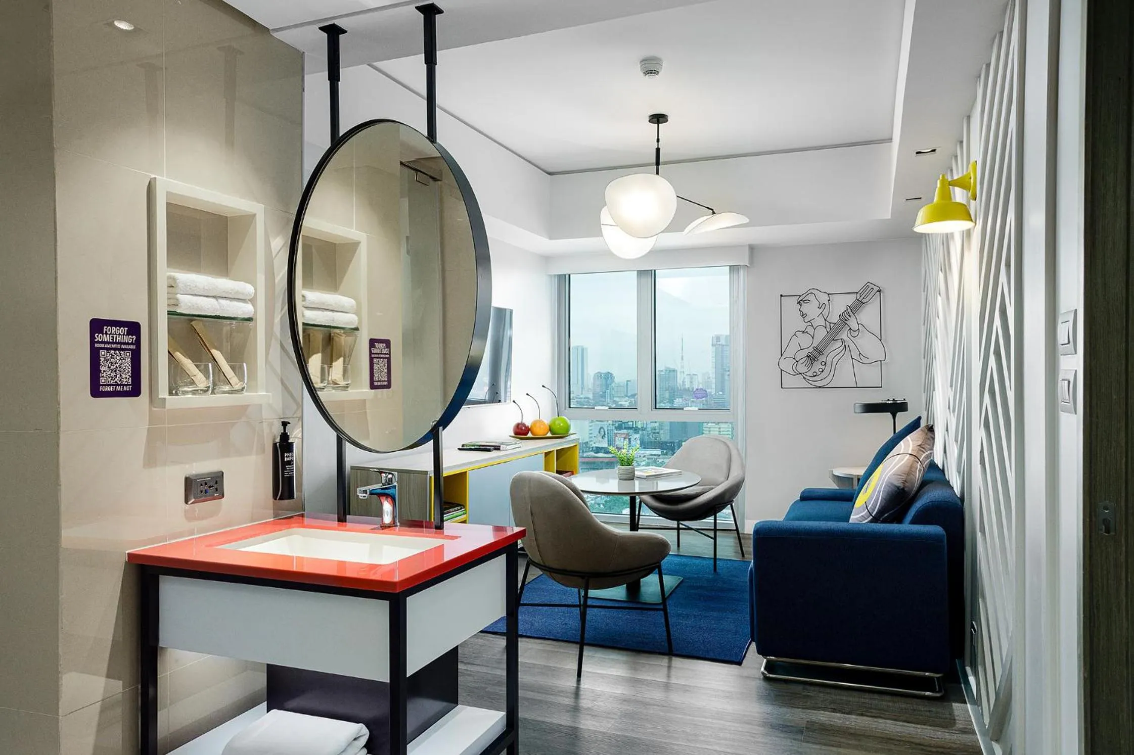 Living room in ibis Styles Manila Araneta City