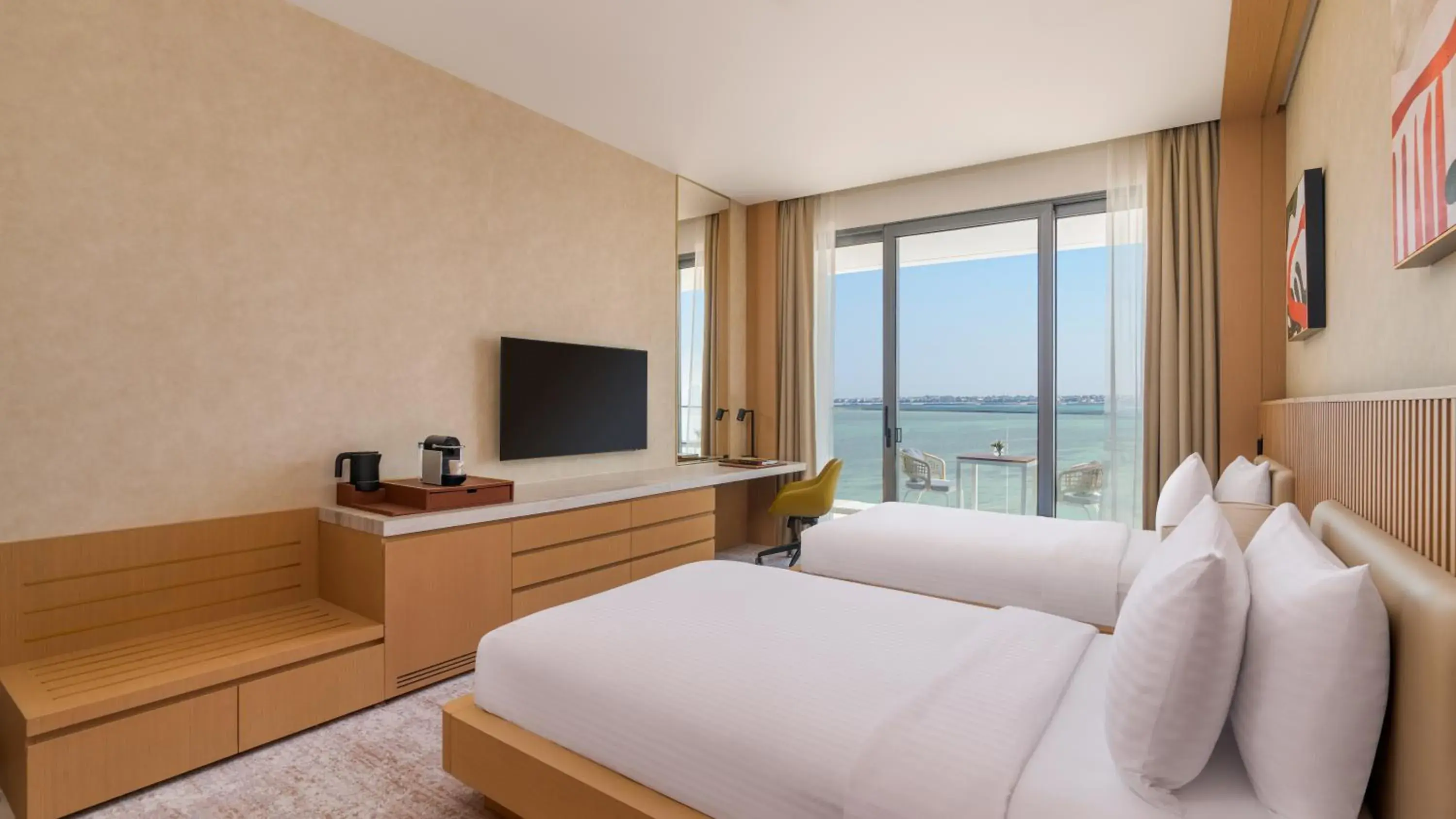 Sea view, Bed in Rixos Premium Qetaifan Island North Sea view, Bed in Rixos Premium Qetaifan Island North