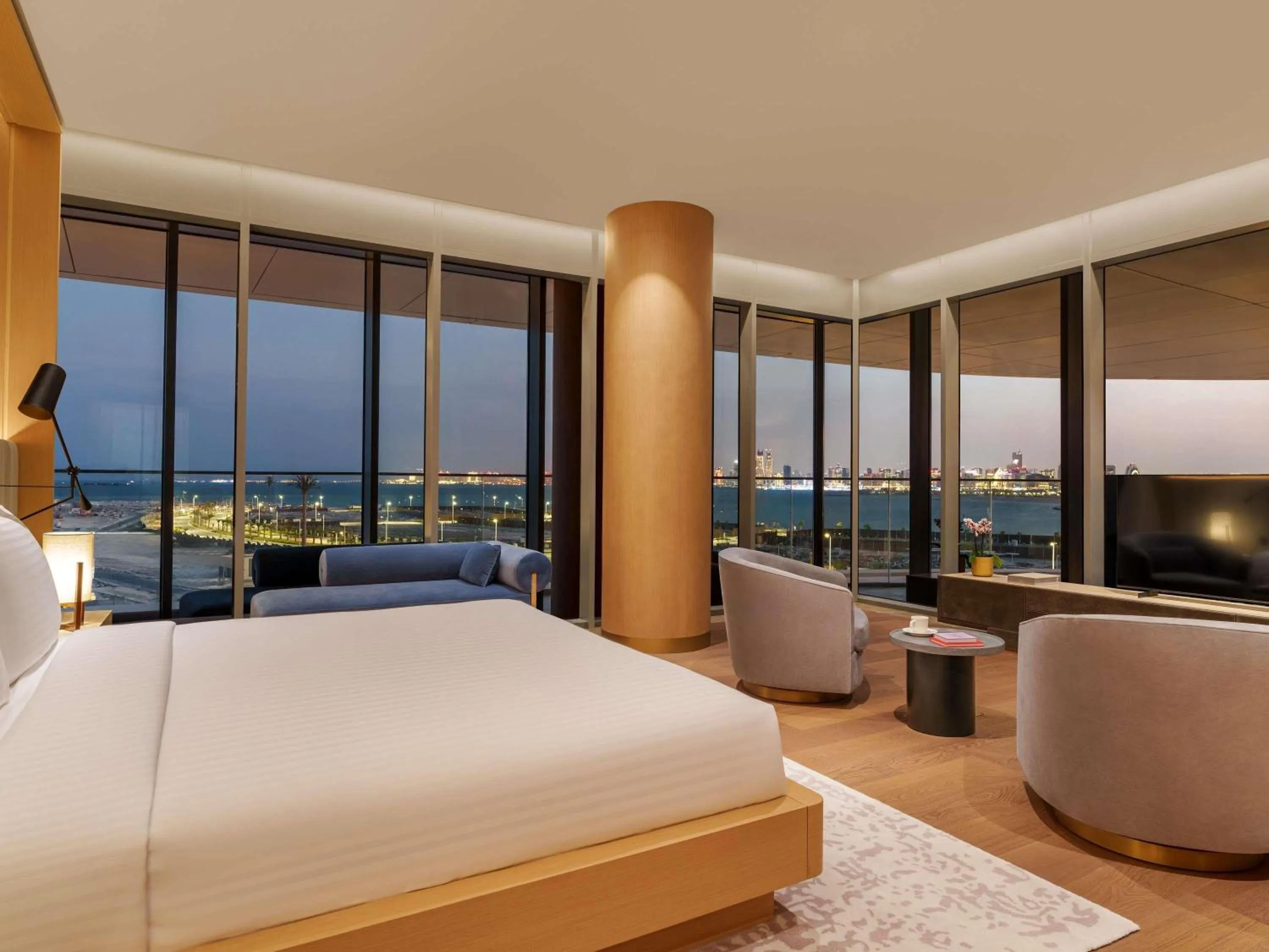 Bedroom, Bed in Rixos Premium Qetaifan Island North