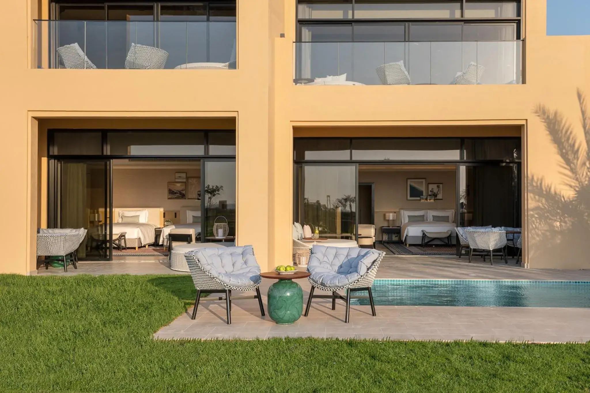 Pool view in Sofitel Al Hamra Beach Resort Pool view in Sofitel Al Hamra Beach Resort