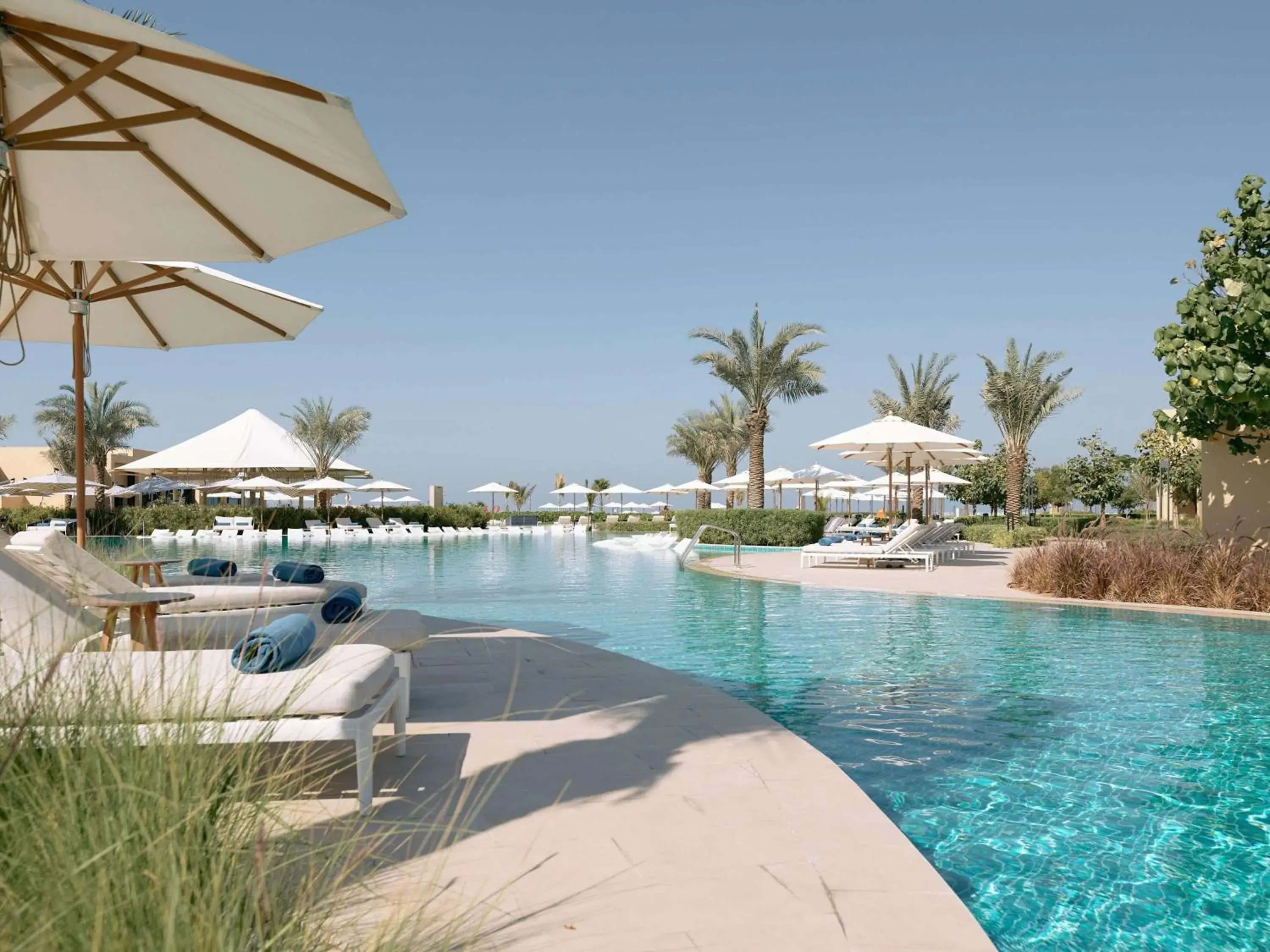 Pool view in Sofitel Al Hamra Beach Resort Pool view in Sofitel Al Hamra Beach Resort