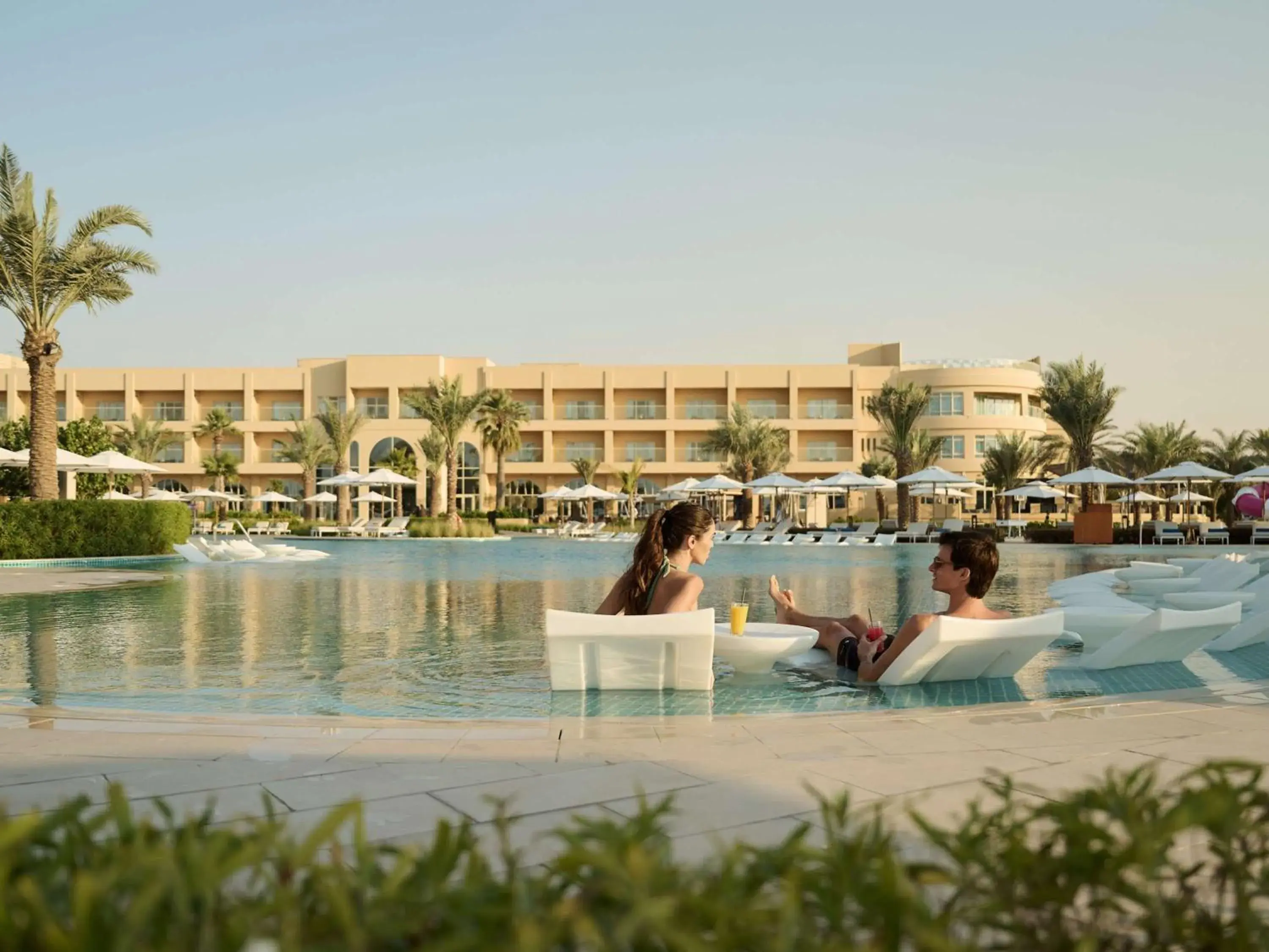 Pool view in Sofitel Al Hamra Beach Resort Pool view in Sofitel Al Hamra Beach Resort