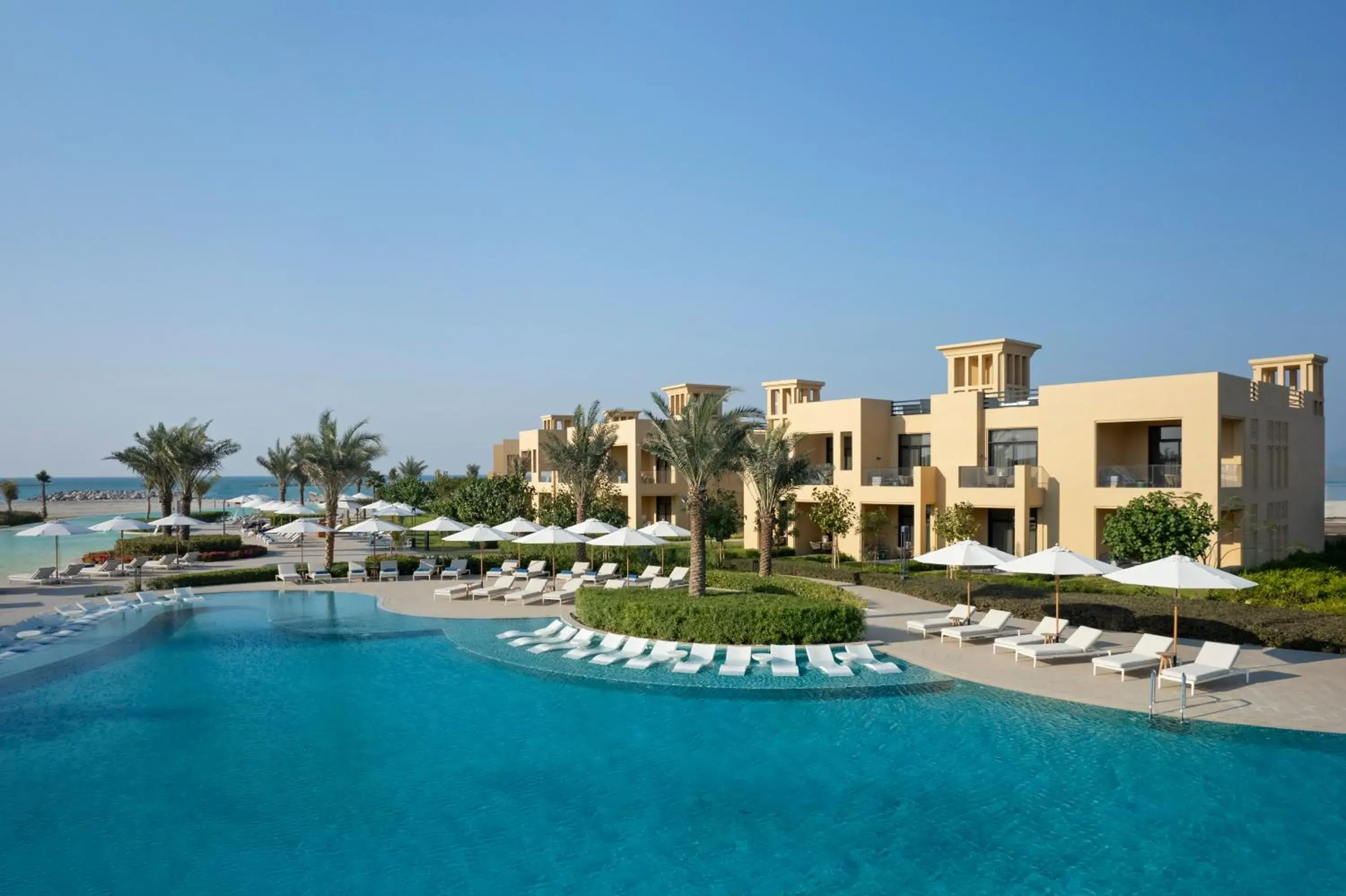 Swimming pool in Sofitel Al Hamra Beach Resort Swimming pool in Sofitel Al Hamra Beach Resort