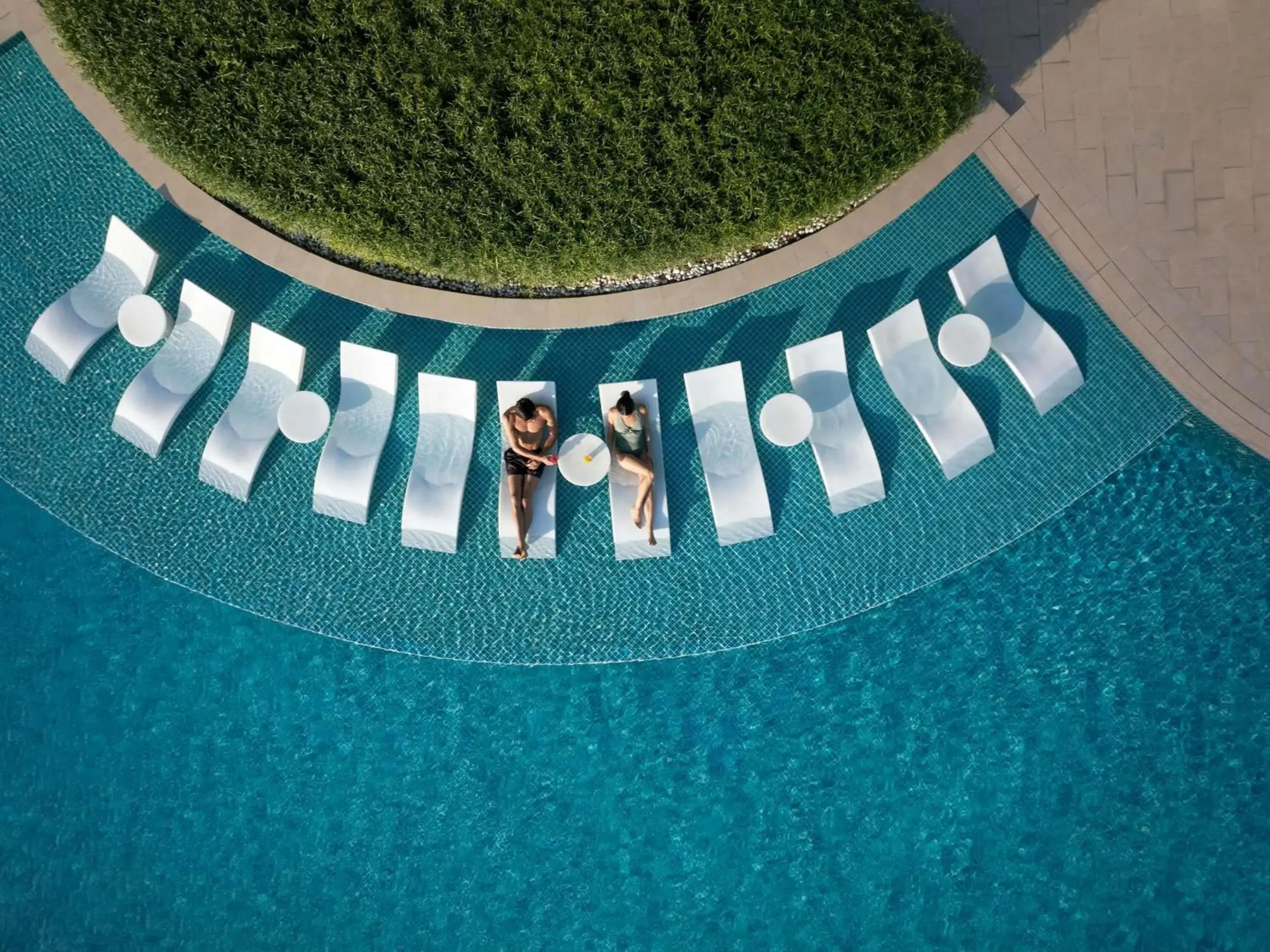 Pool view in Sofitel Al Hamra Beach Resort Pool view in Sofitel Al Hamra Beach Resort