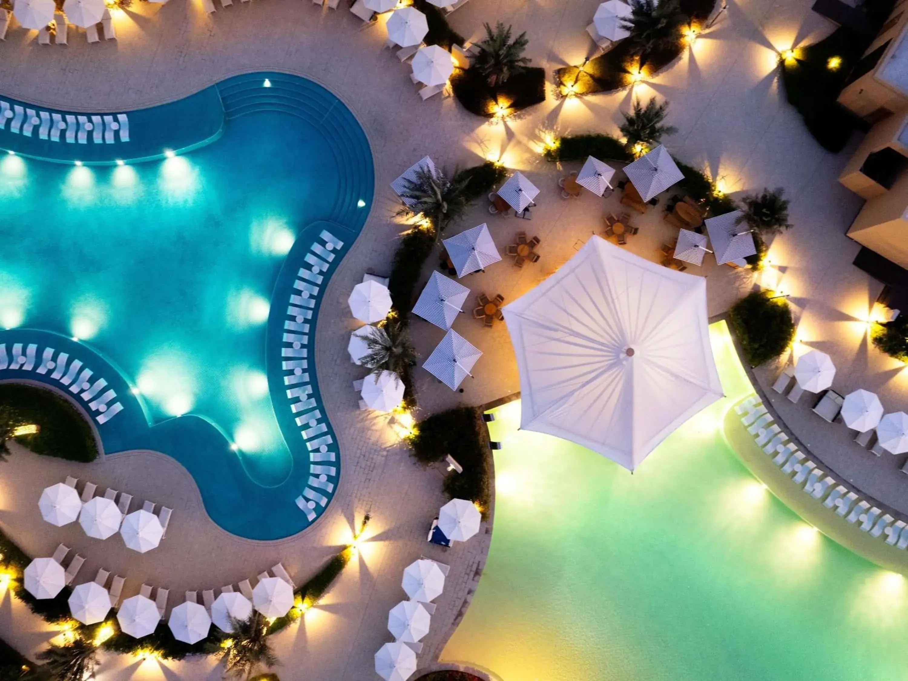 Pool view in Sofitel Al Hamra Beach Resort Pool view in Sofitel Al Hamra Beach Resort