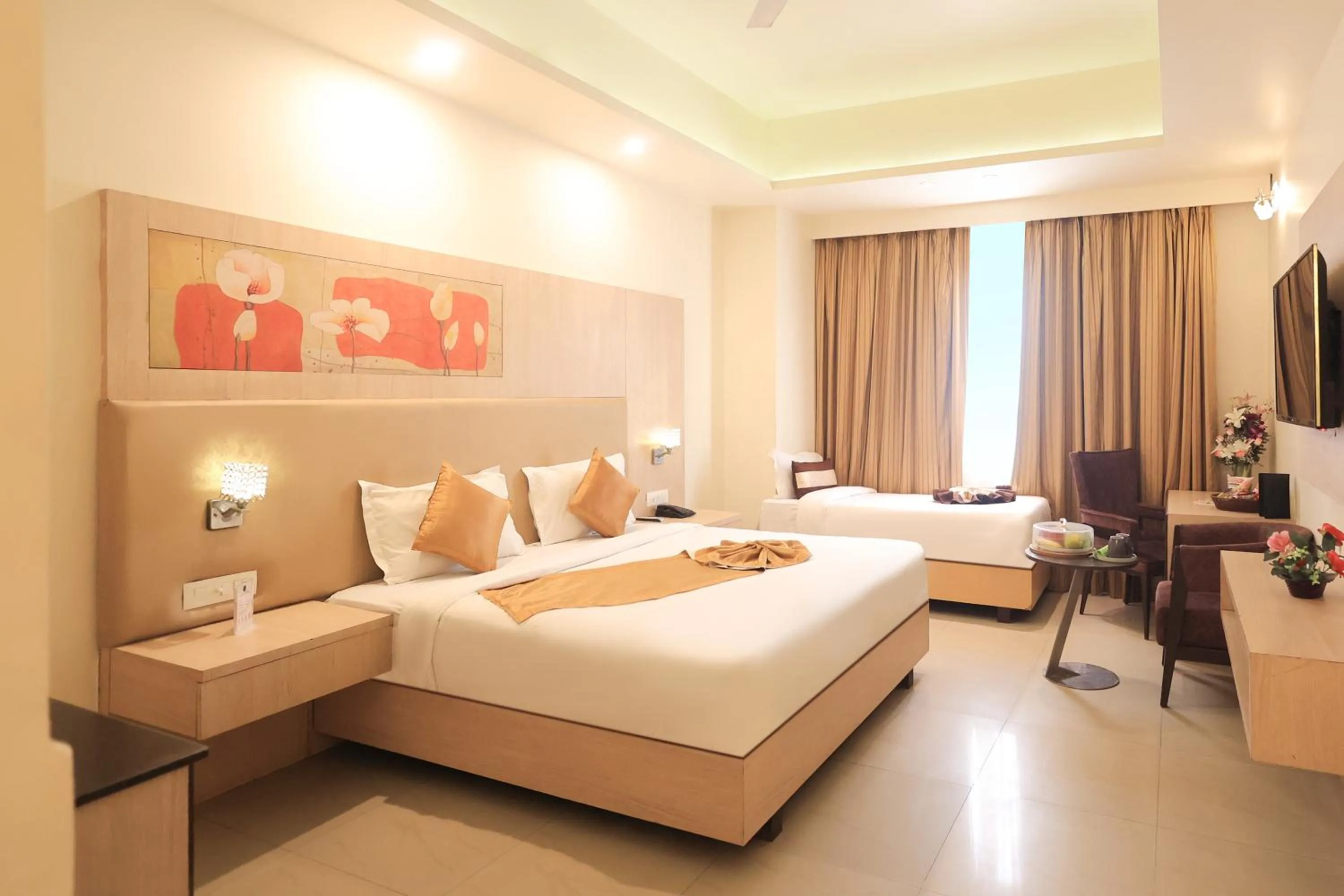 Bedroom, Bed in Ecko Lite MARS Hotel, Amritsar