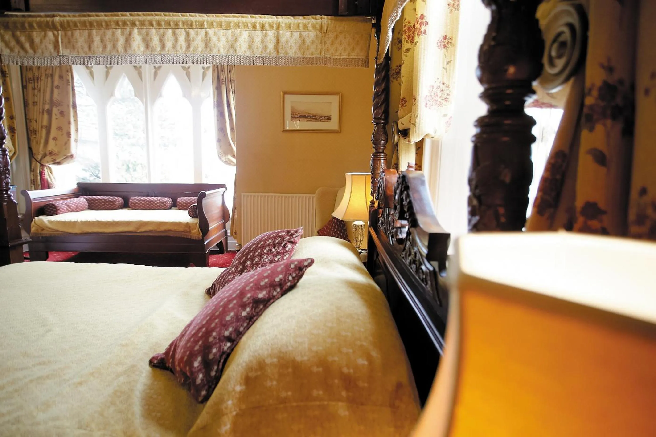 Decorative detail, Bed in Cotford Hotel