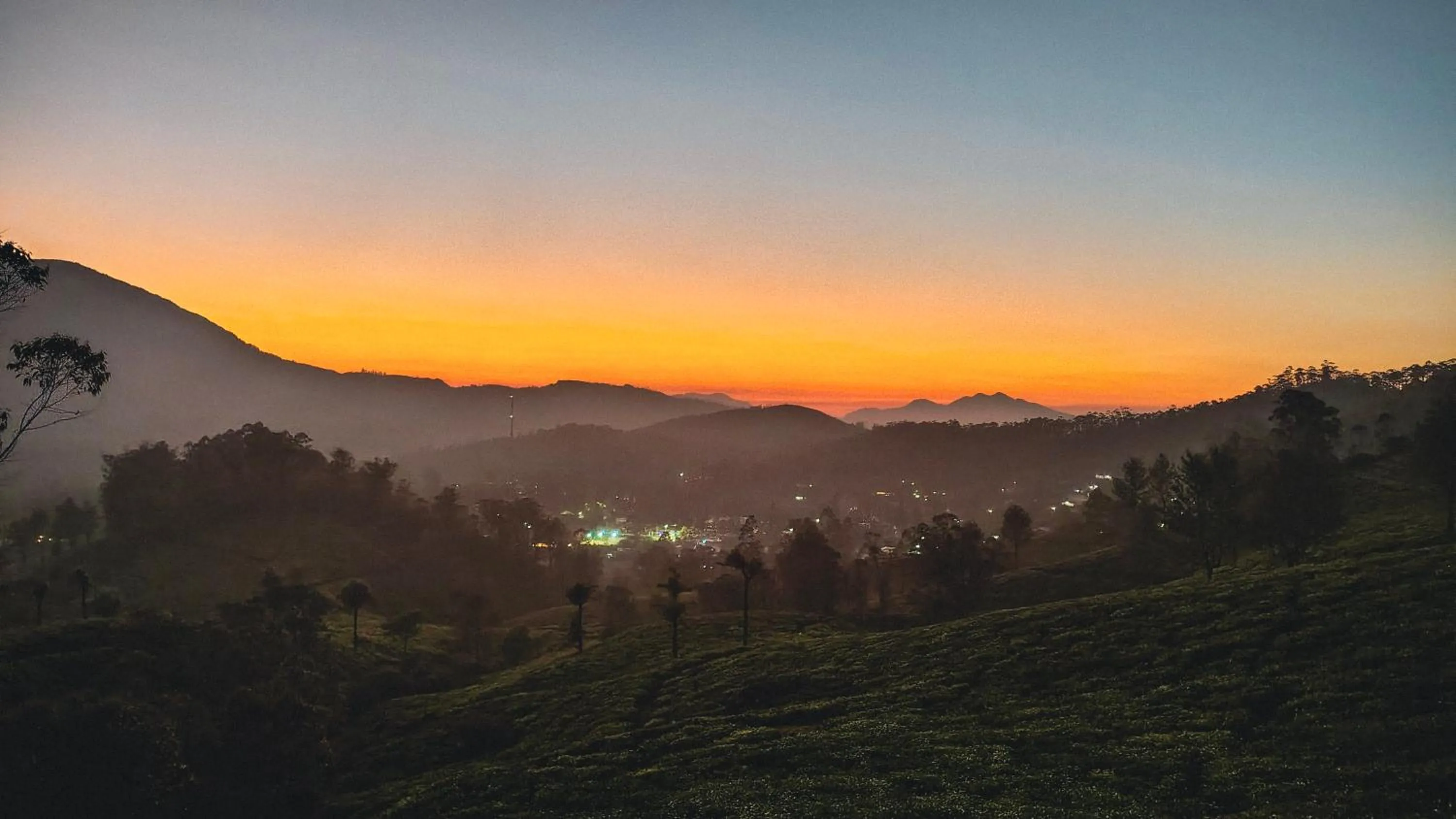 Sunset in Munnar Valley View