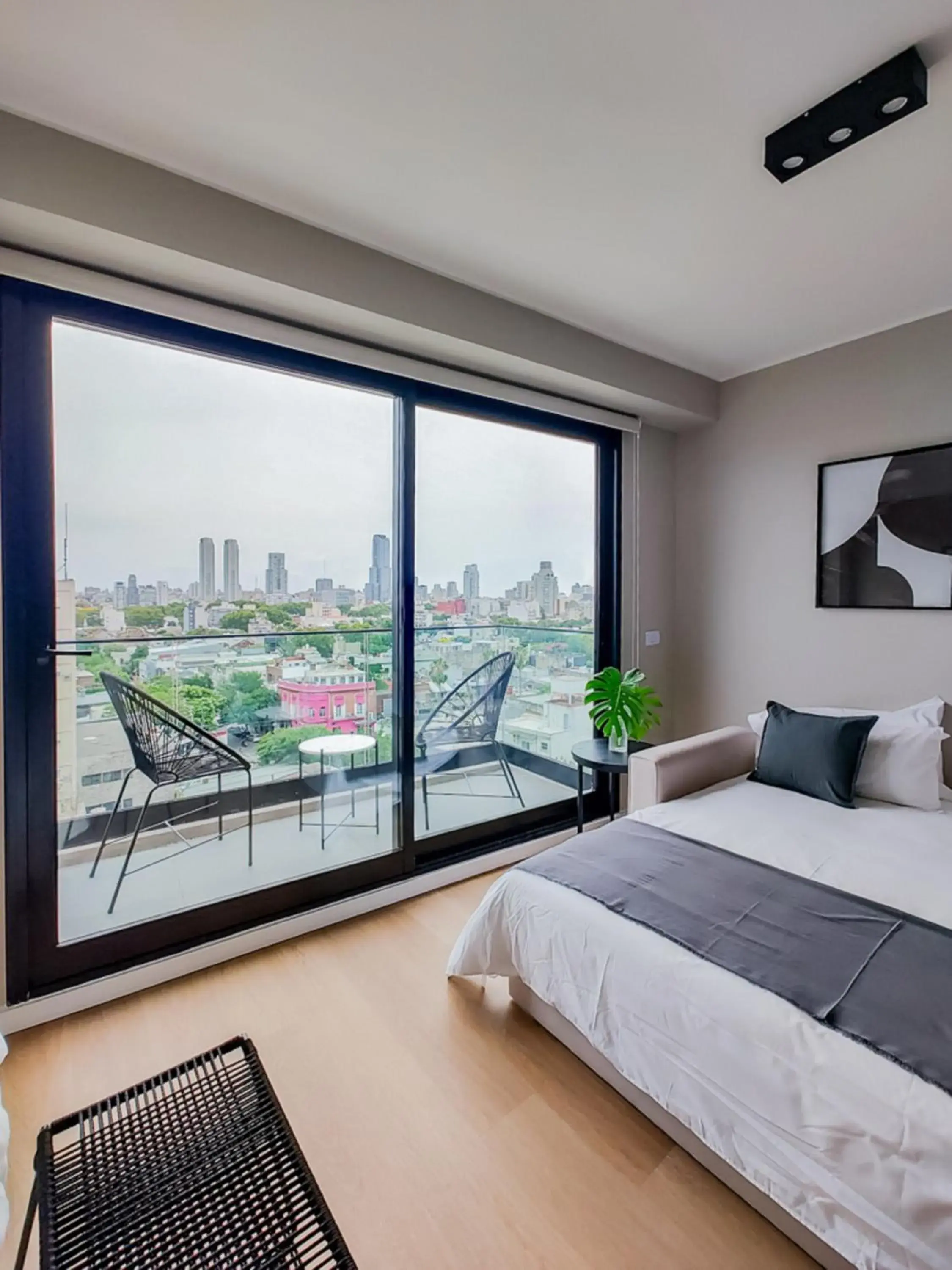 Balcony/Terrace, Bed in Milenia Soho by iPPA Balcony/Terrace, Bed in Milenia Soho by iPPA