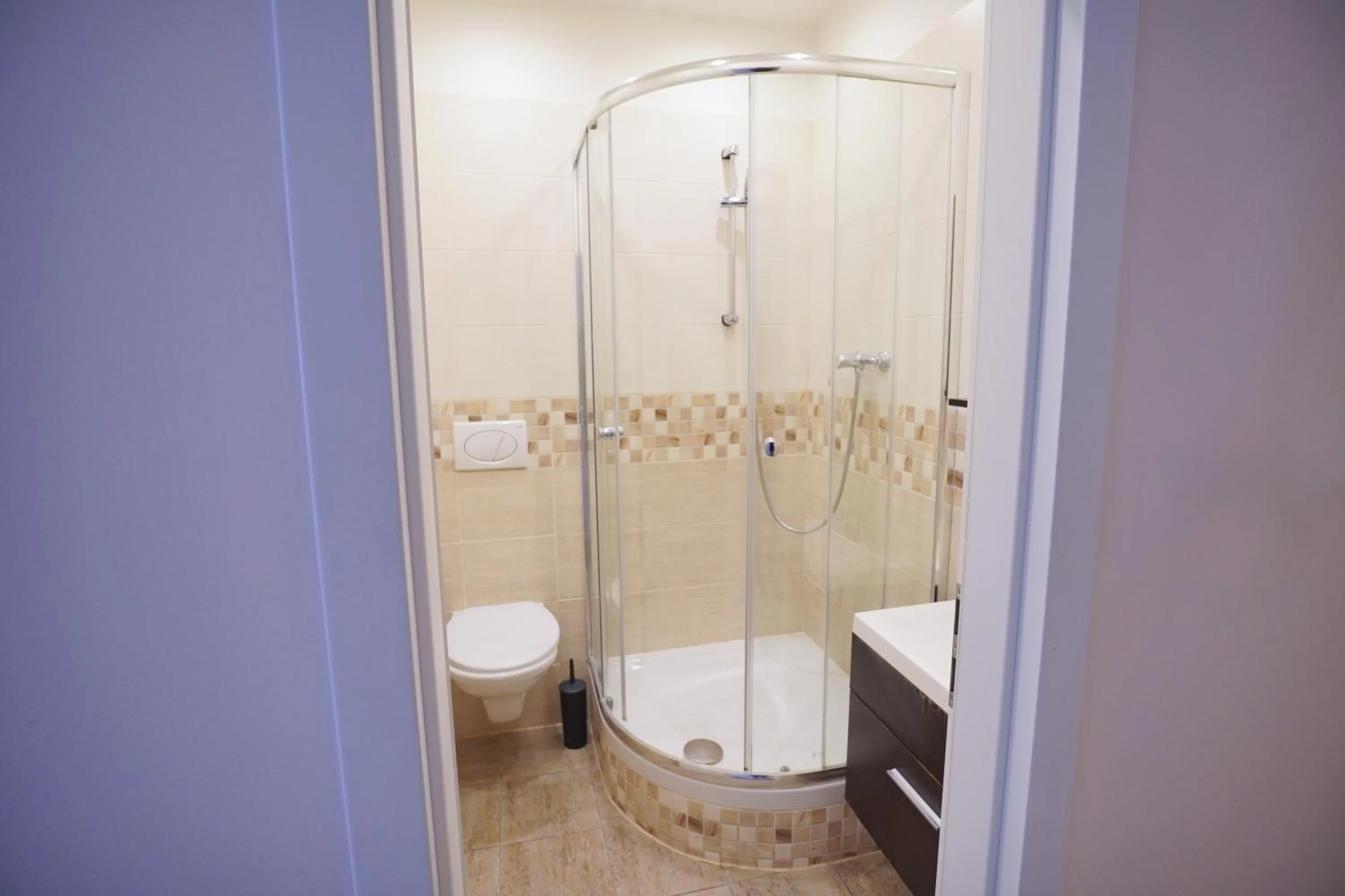 Shower in Elegant & Stylish Center Apartments!