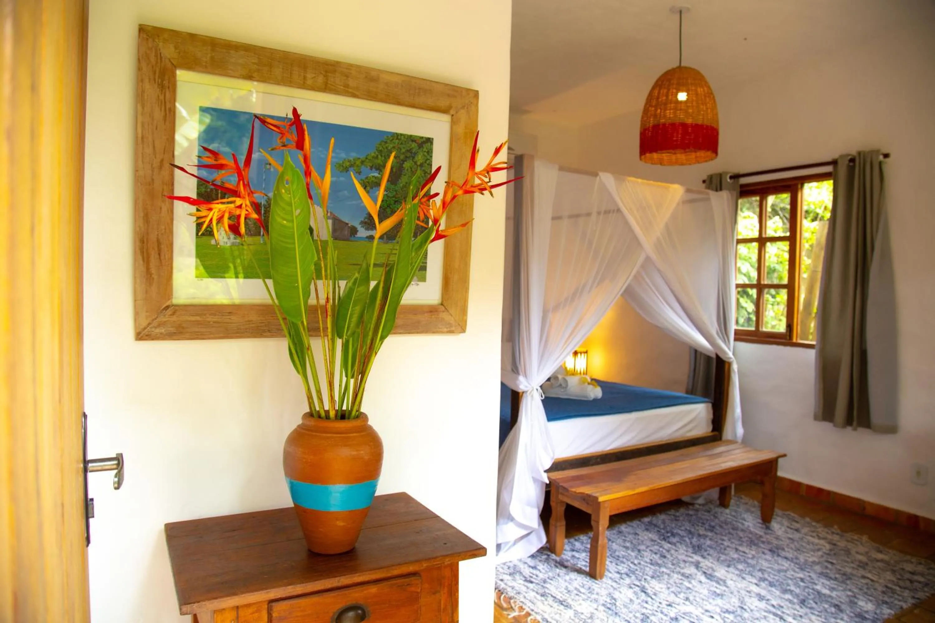 Bed in Pousada Le Refuge