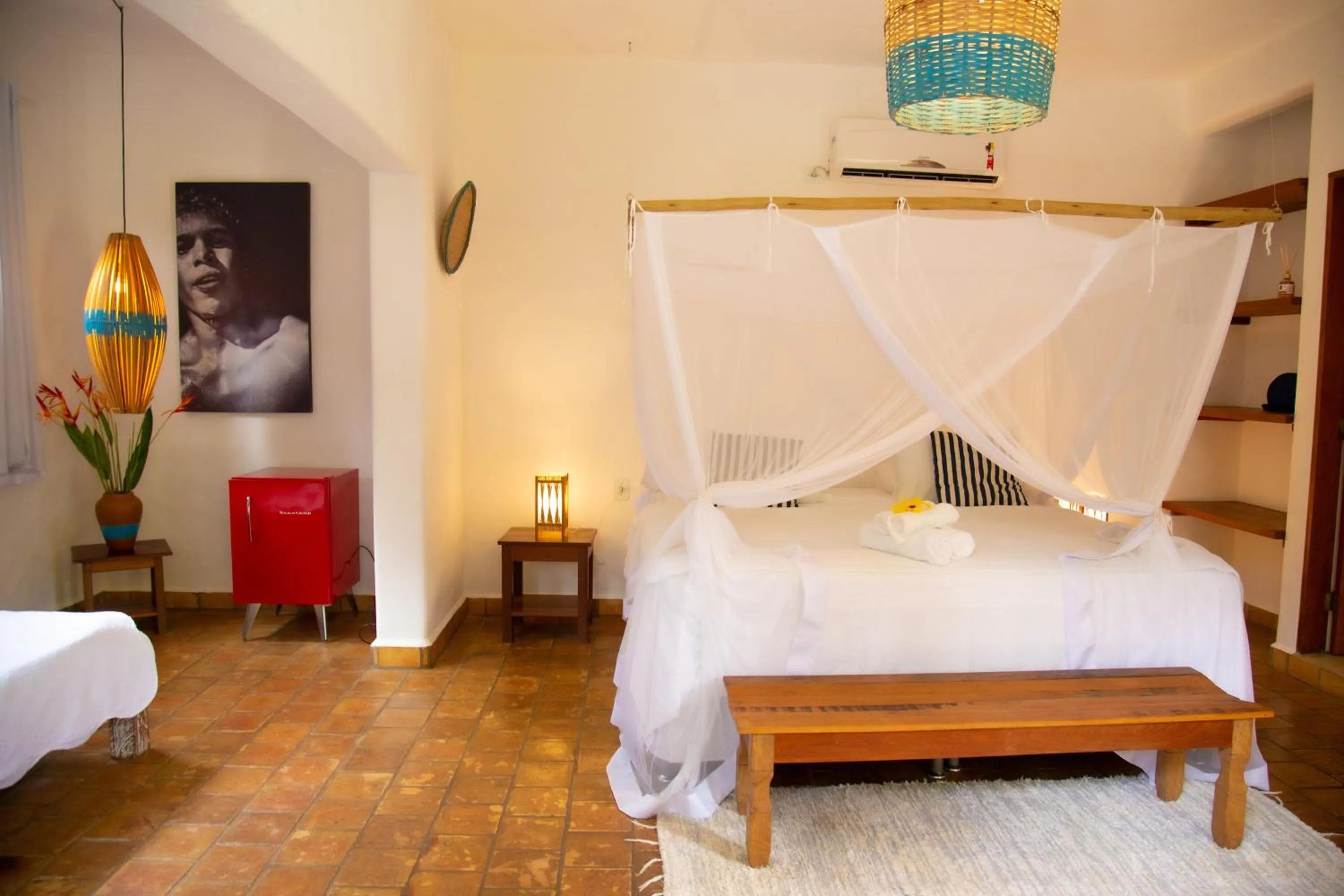 Bed in Pousada Le Refuge