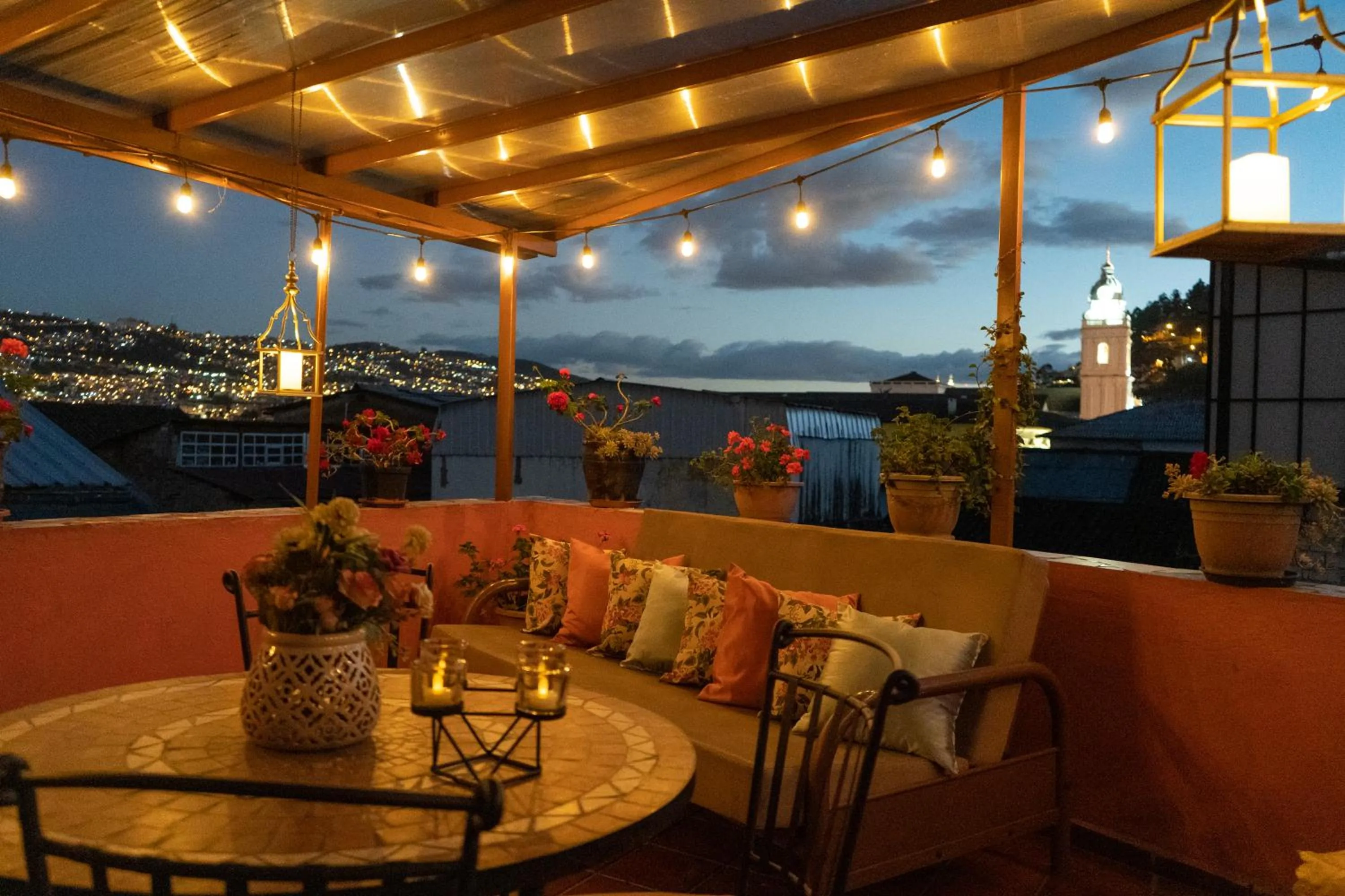 Patio in Rincón Familiar Hostel Boutique