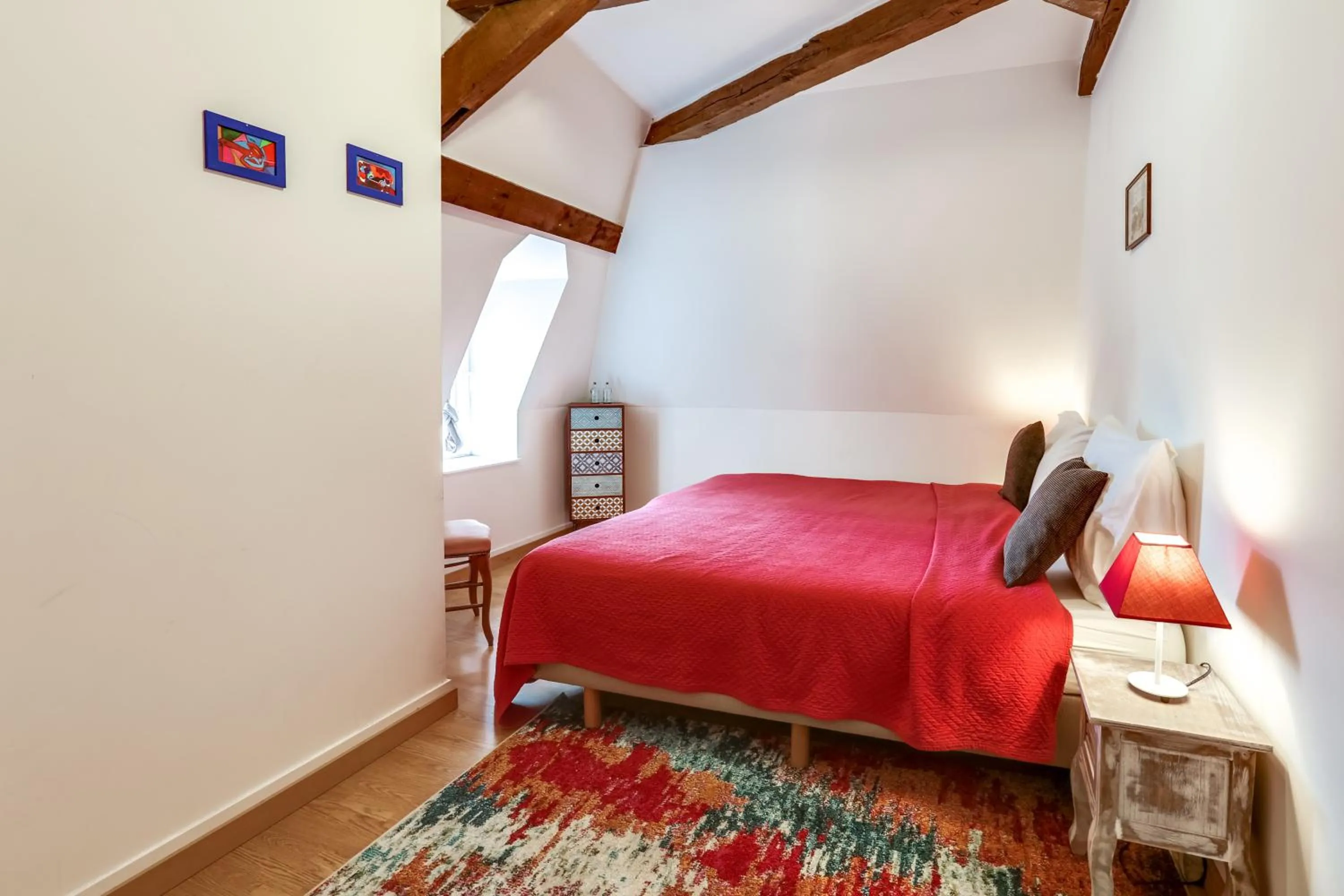 Bedroom, Bed in Château Turgot Gîtes